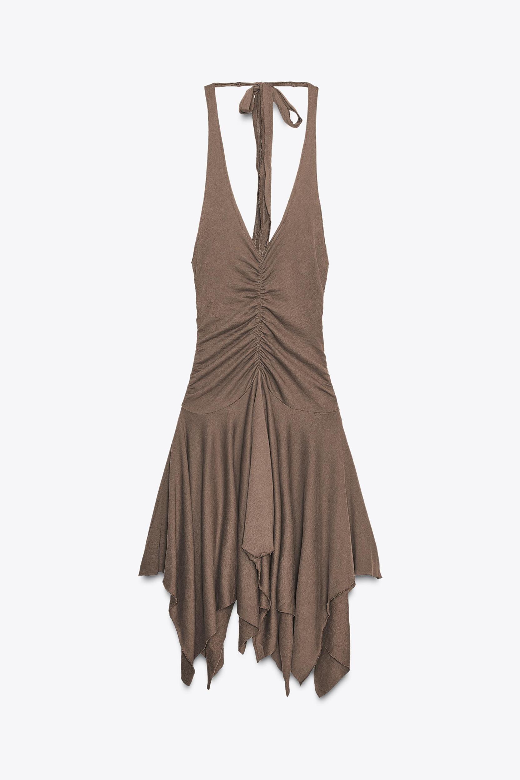 ASYMMETRIC HALTER DRESS Product Image