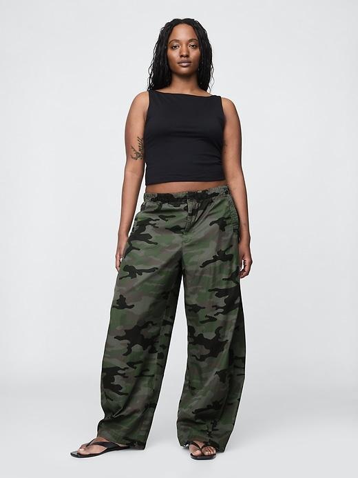 Mid Rise Barrel Parachute Pants Product Image