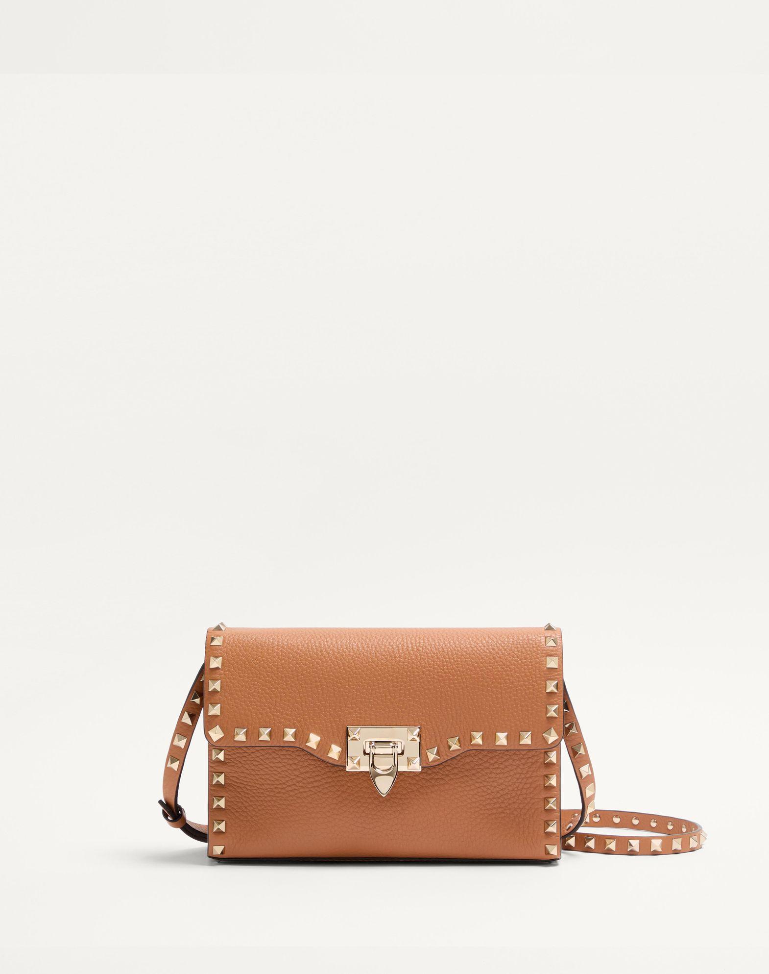 Small Rockstud Grainy Calfskin Crossbody Bag Product Image