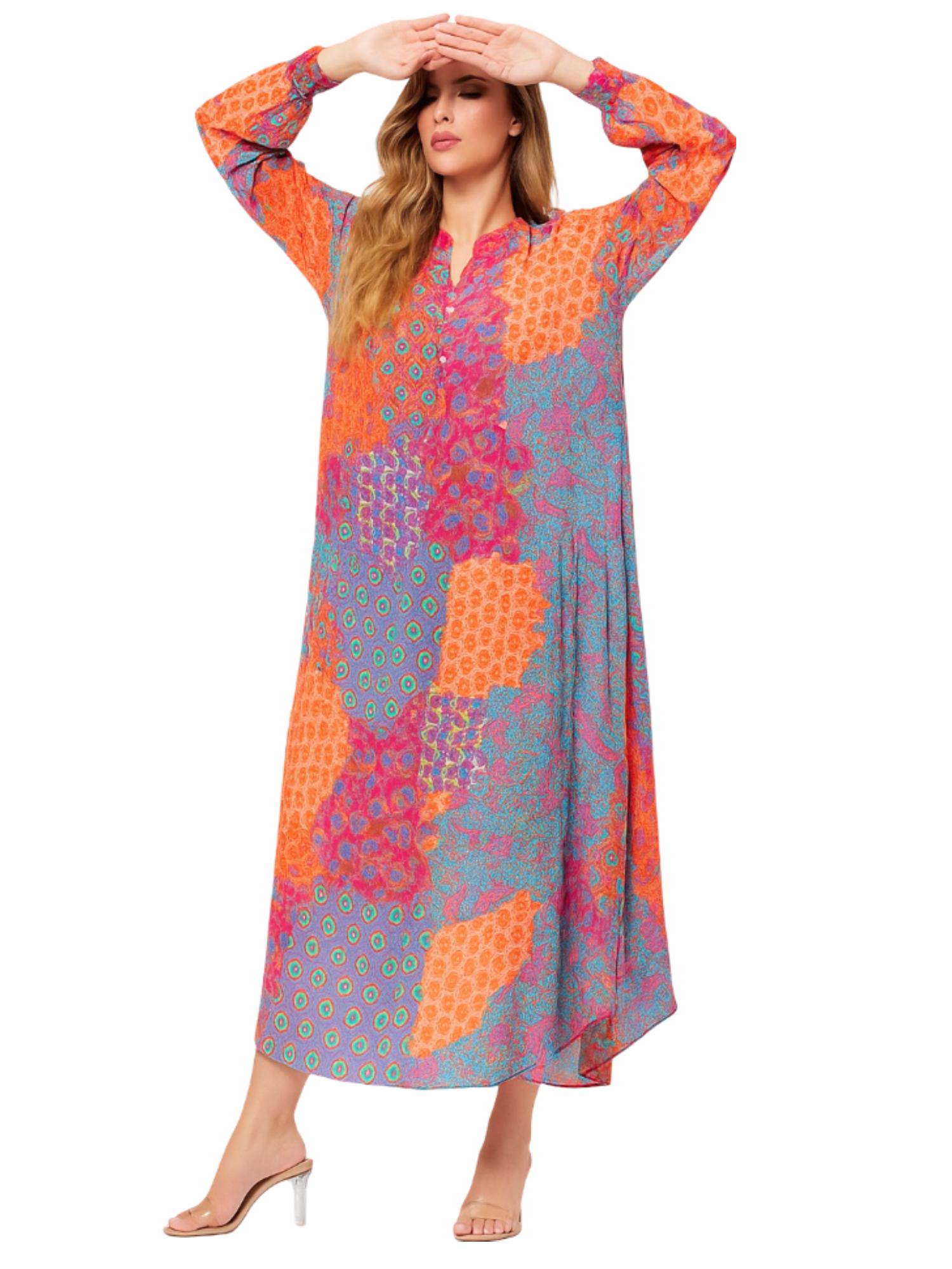 Gold&Silver Puff Sleeve Longdress Product Image