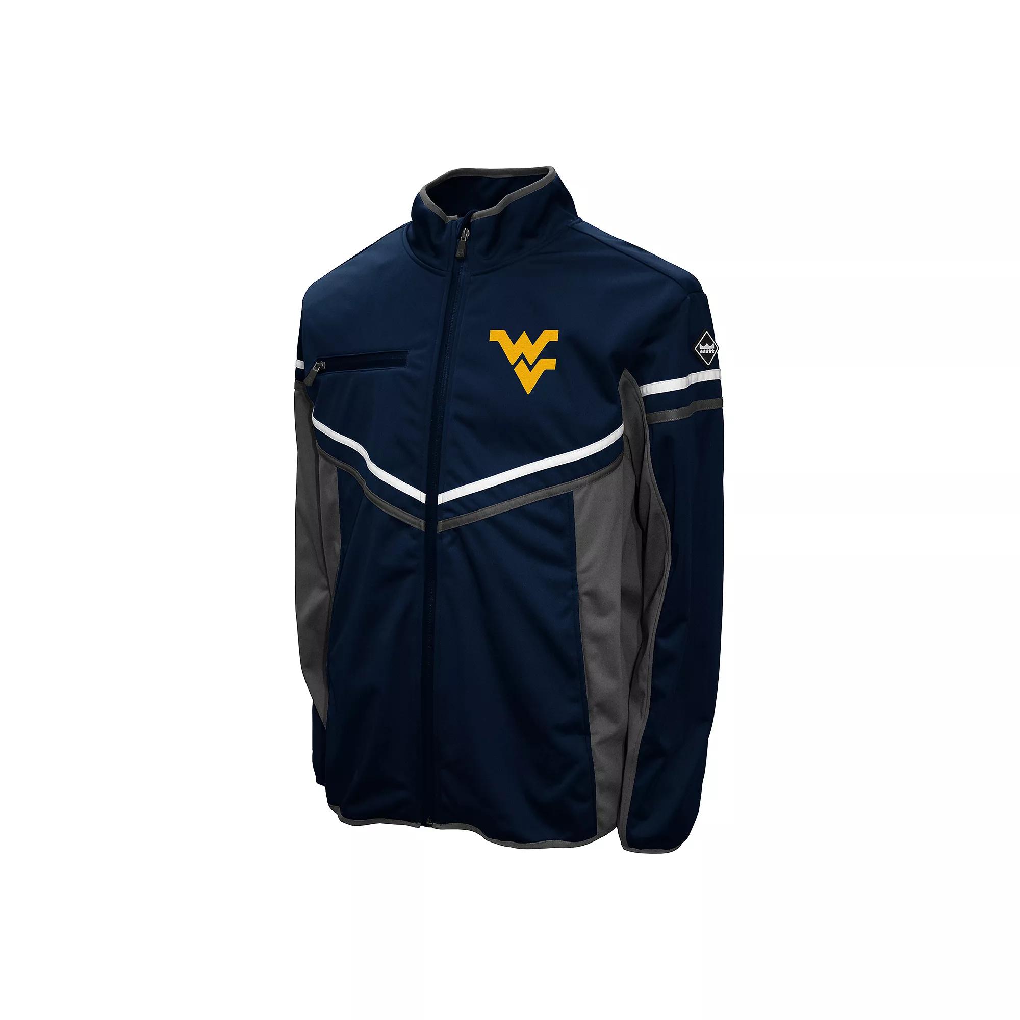 Men's West Virginia Mountaineers Drive Softshell Jacket, Size: Small, Blue Product Image
