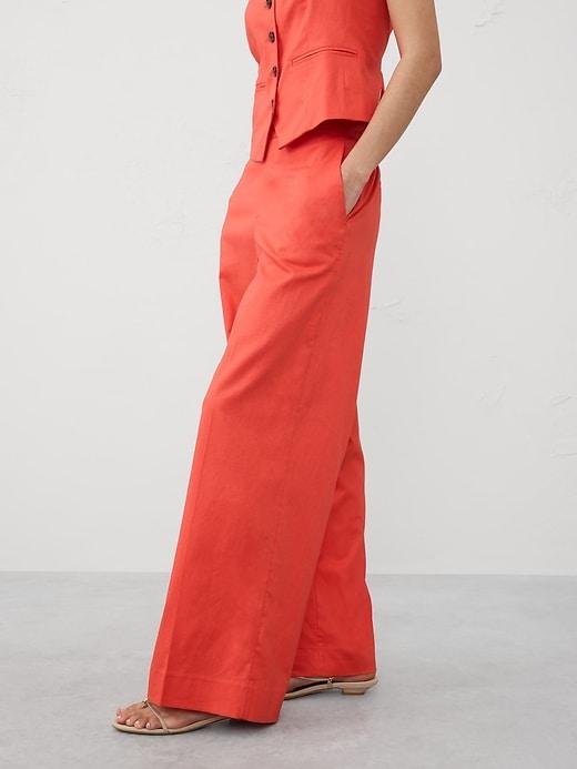 Hayden Wide-Leg Linen-Blend Pull-On Pant Product Image