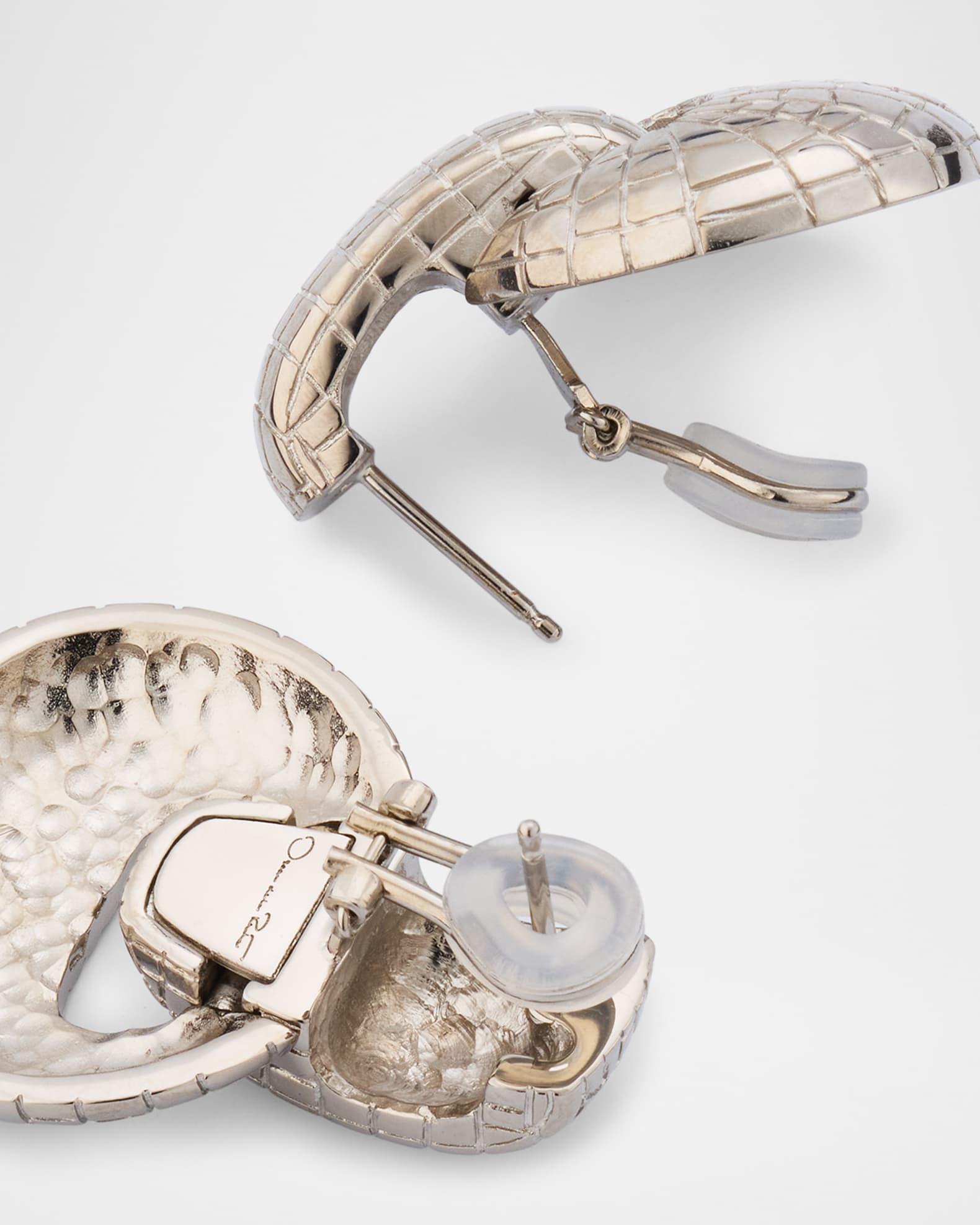 Mosaic Textured Pendant Earrings Product Image