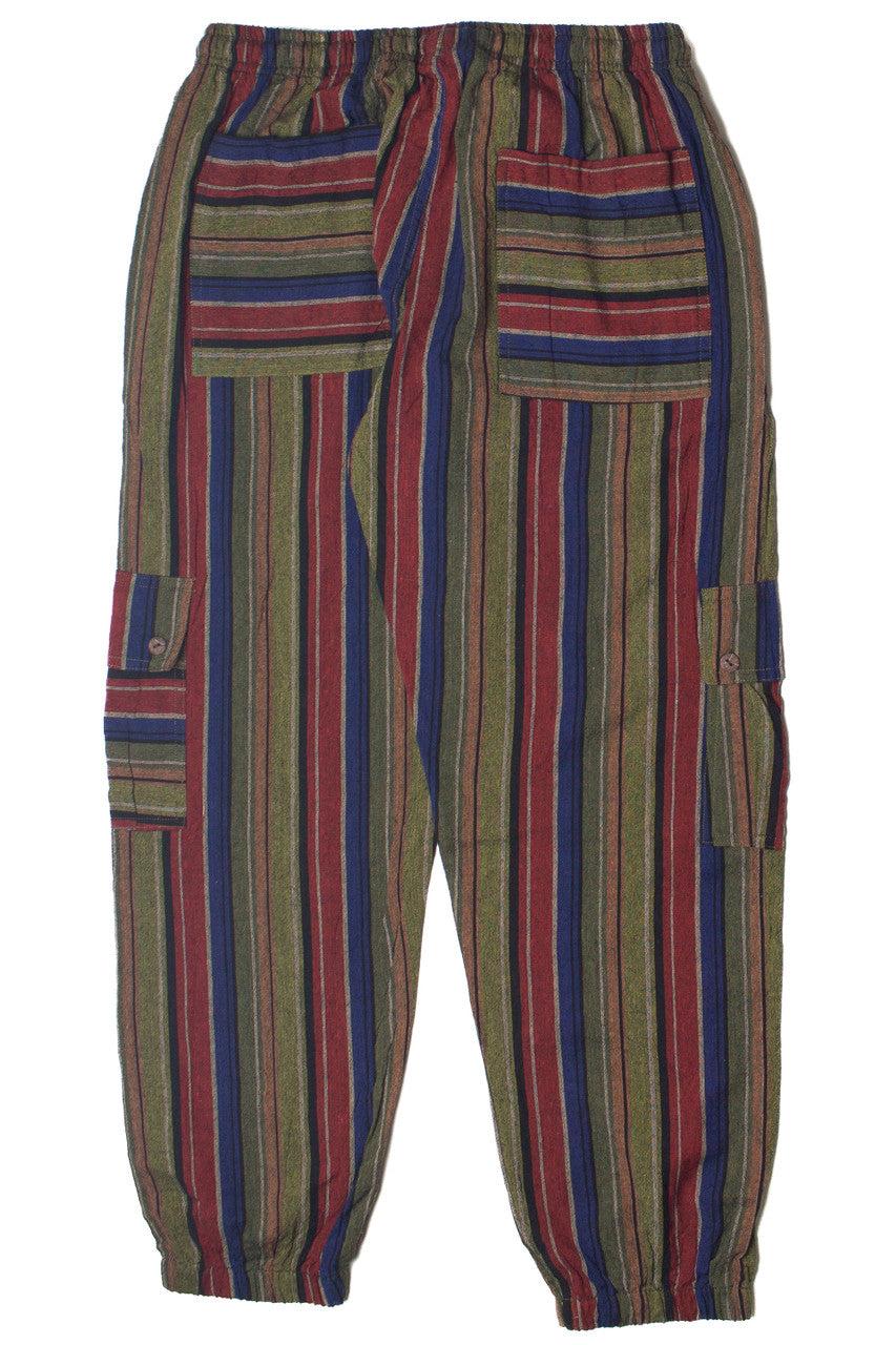 Striped Cargo Joggers Product Image