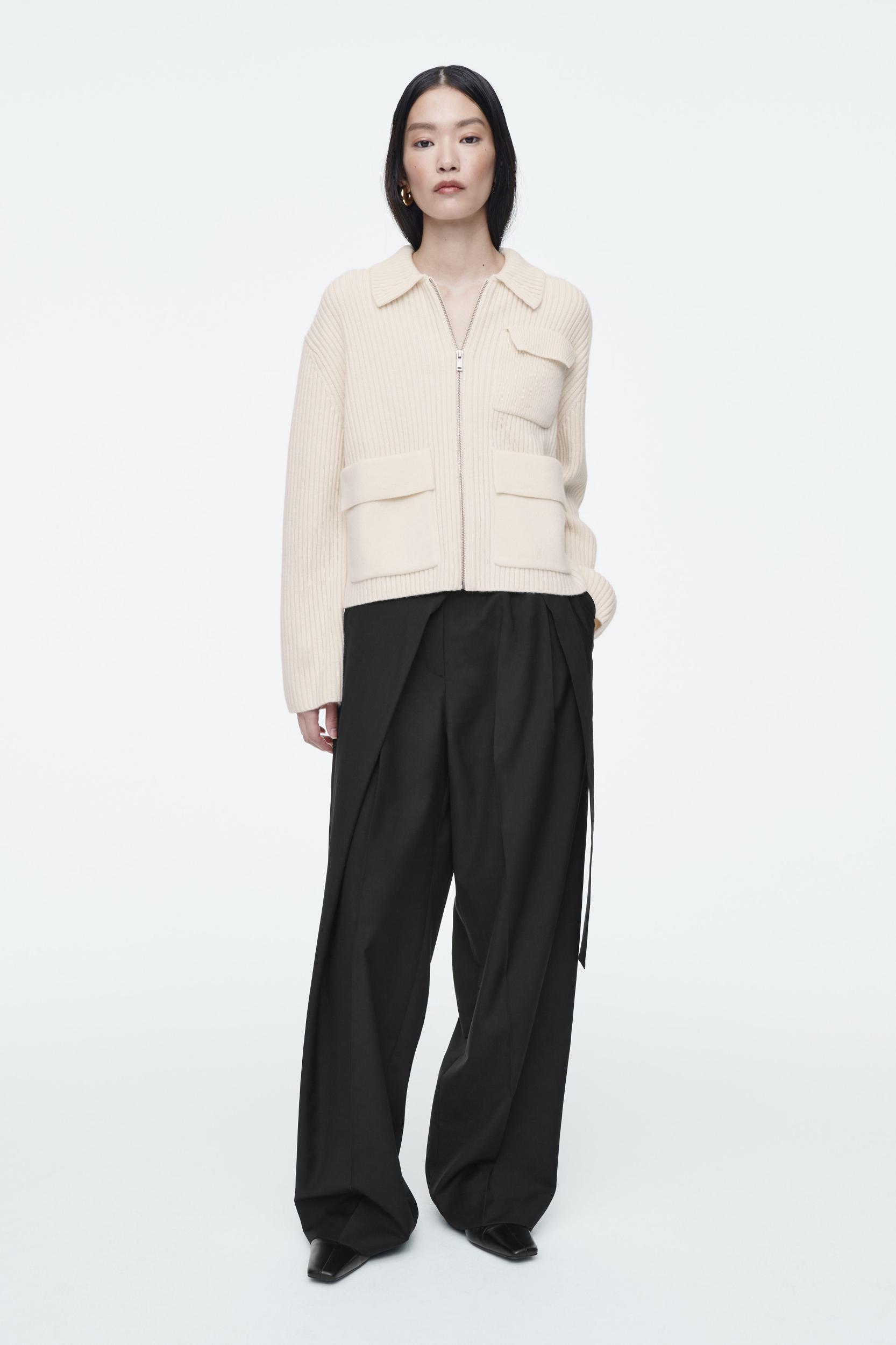 RIBBED MERINO WOOL UTILITY JACKET Product Image