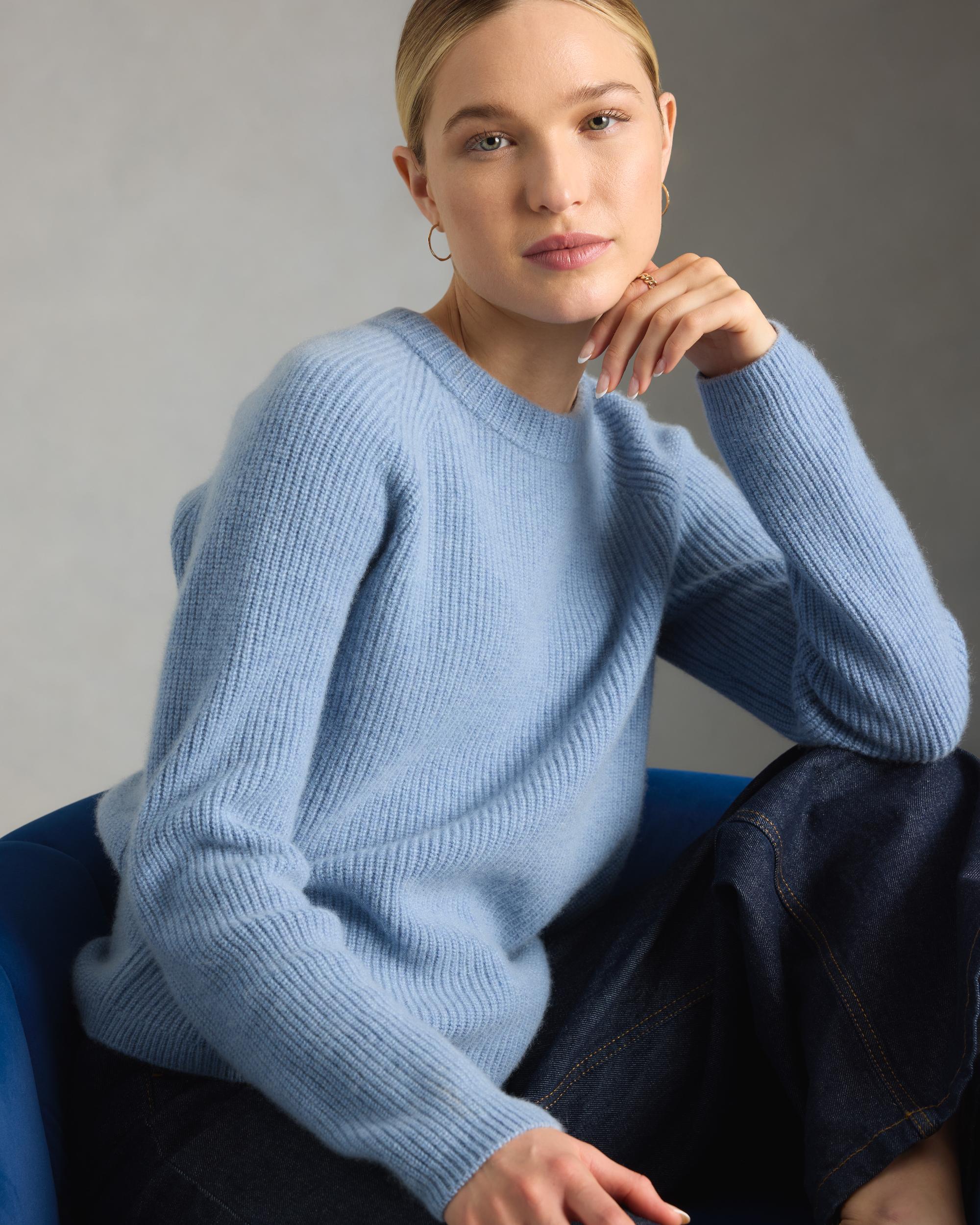 Quince | Women's Mongolian Cashmere Fisherman Crewneck Sweater Product Image