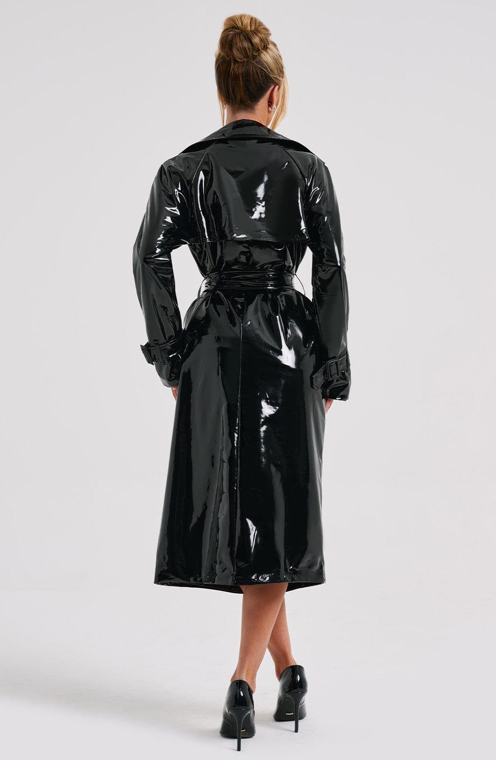 Dynasty Trench Coat - Black Product Image