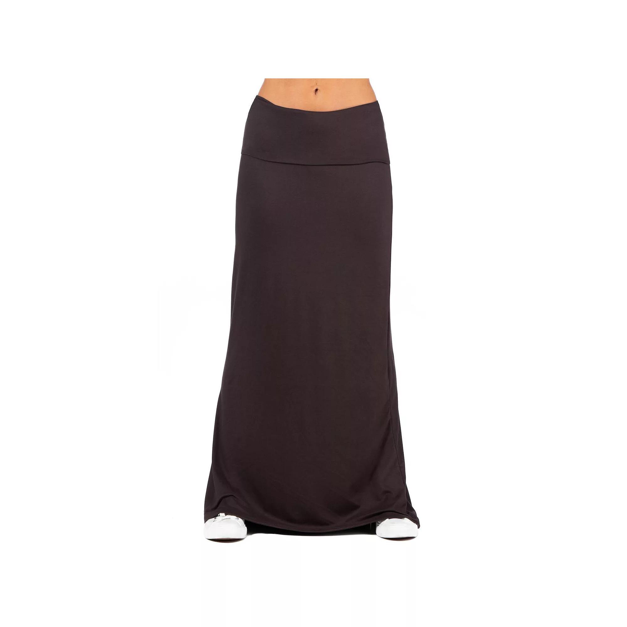 Women's 24Seven Comfort Apparel Foldover Maxi Skirt,  Product Image