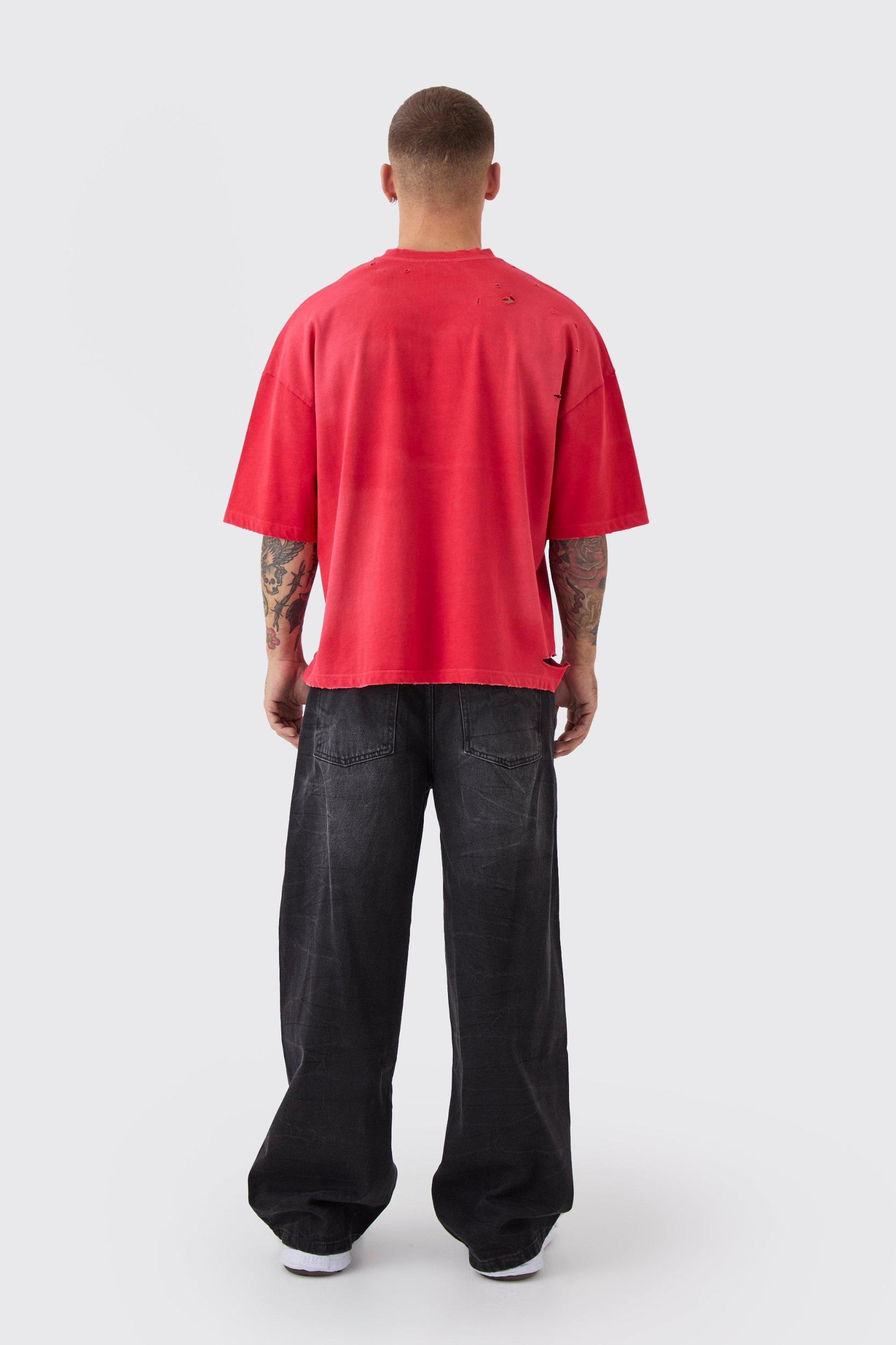 Baggy Fit Rigid Tinted Denim Jeans | boohooMAN USA Product Image