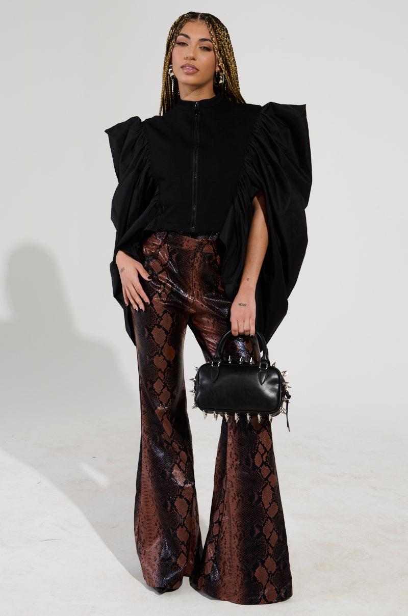 SNAKESKIN PRINCESS PU TROUSER Product Image