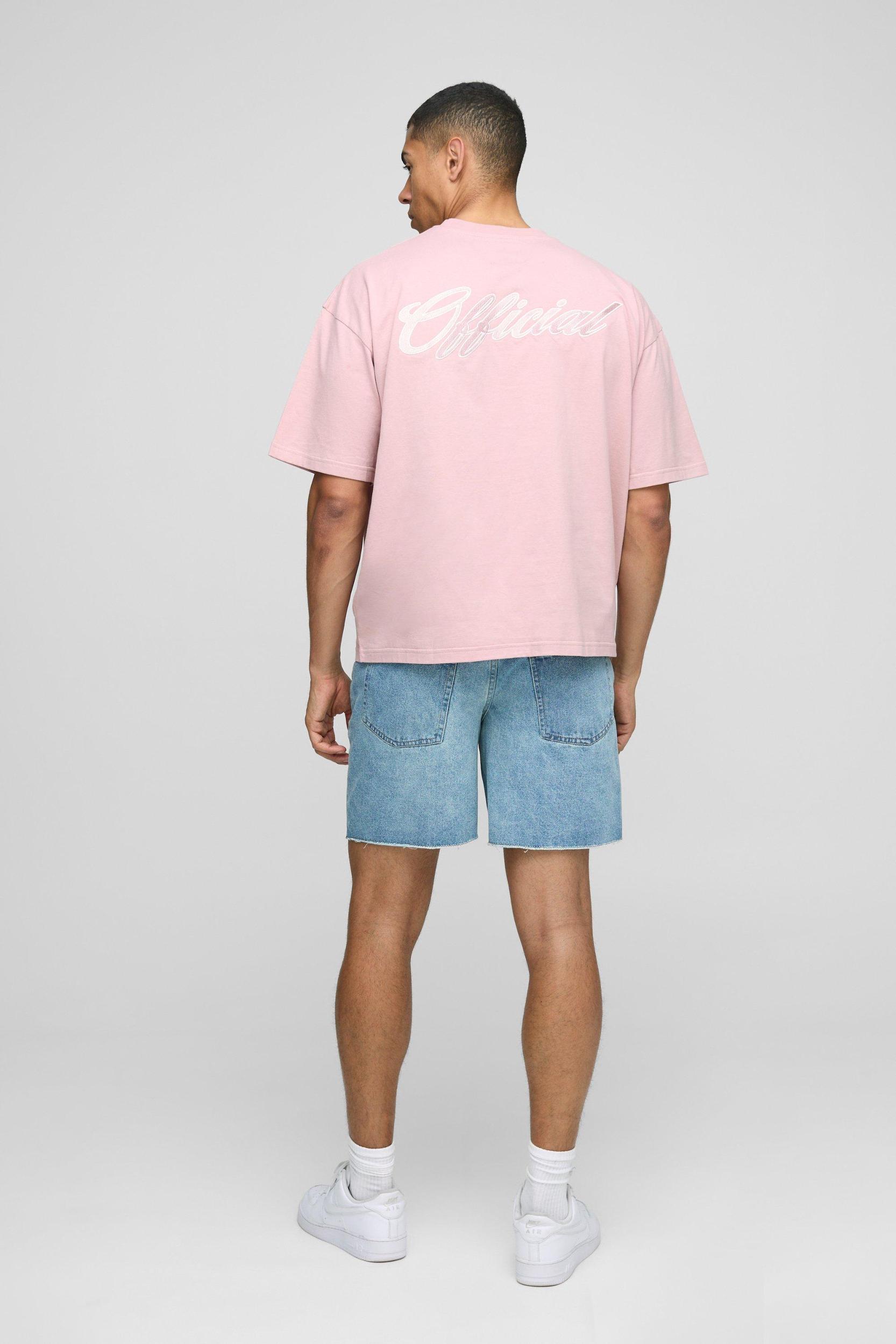 Relaxed Fit Mid Length Ripped Denim Shorts | boohooMAN USA Product Image