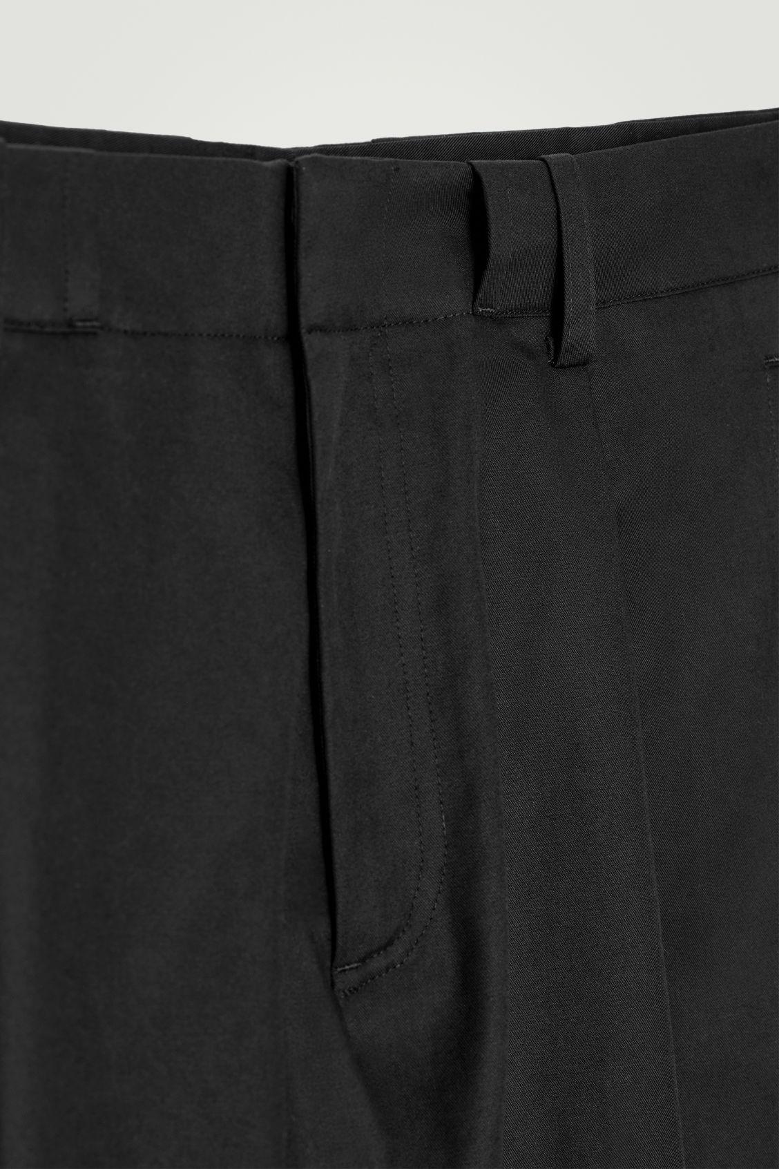 TAPERED COTTON TURN-UP PANTS Product Image