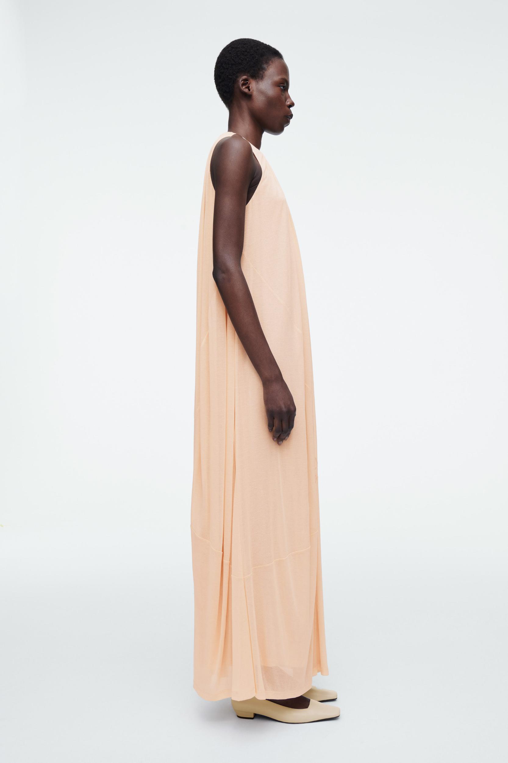 GATHERED HALTERNECK MAXI DRESS Product Image
