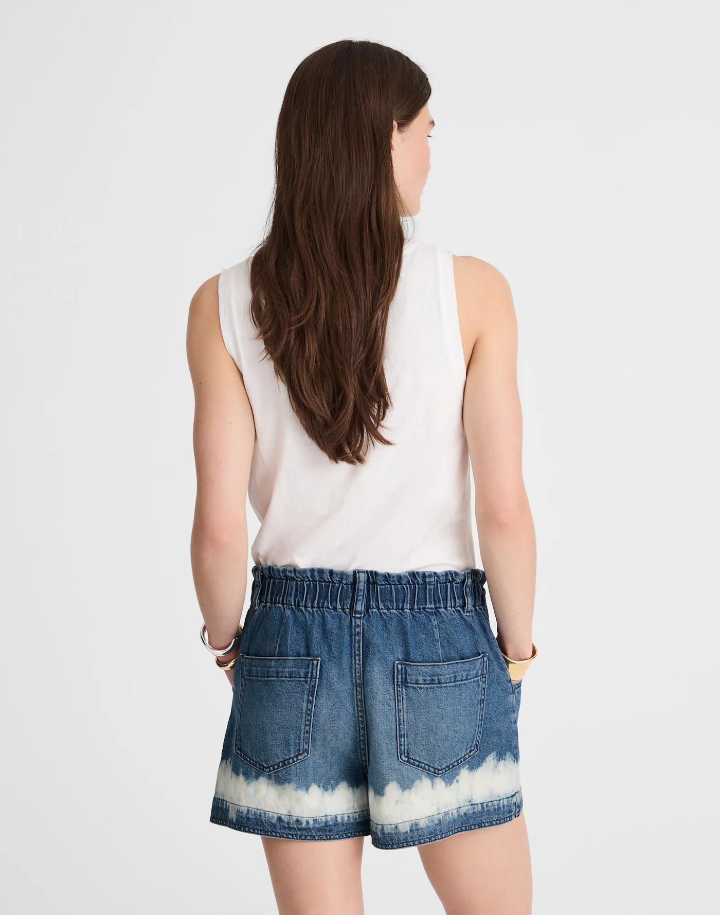 Tie-Waist Denim Shorts Product Image