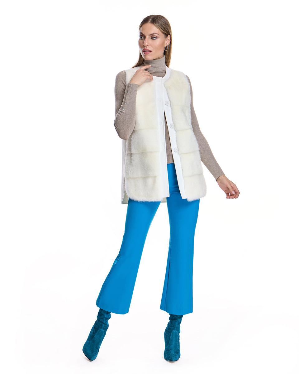 Mink Vest with Cashmere Back Product Image