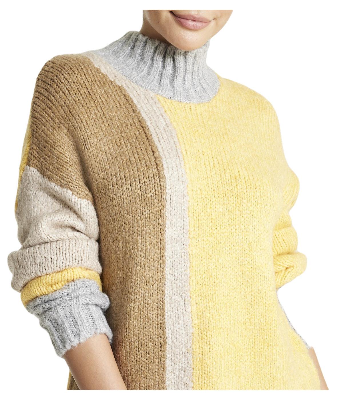 Color Block Tunic Sweater Product Image