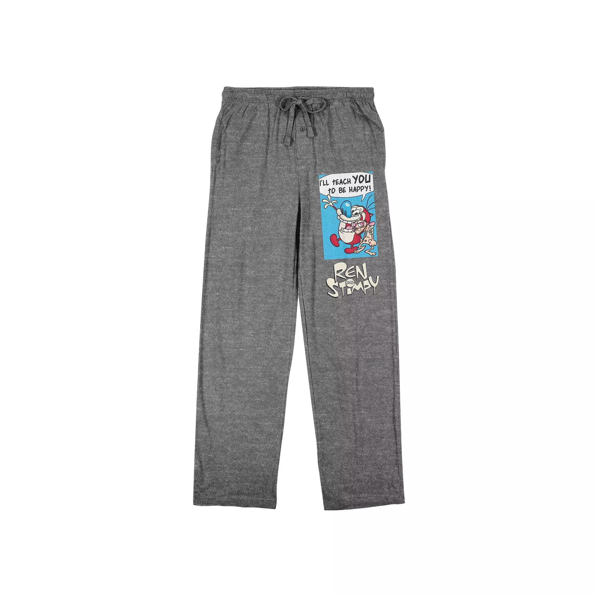 Men's Ren & Stimpy Sleep Pants, Size: XL, Gray Product Image