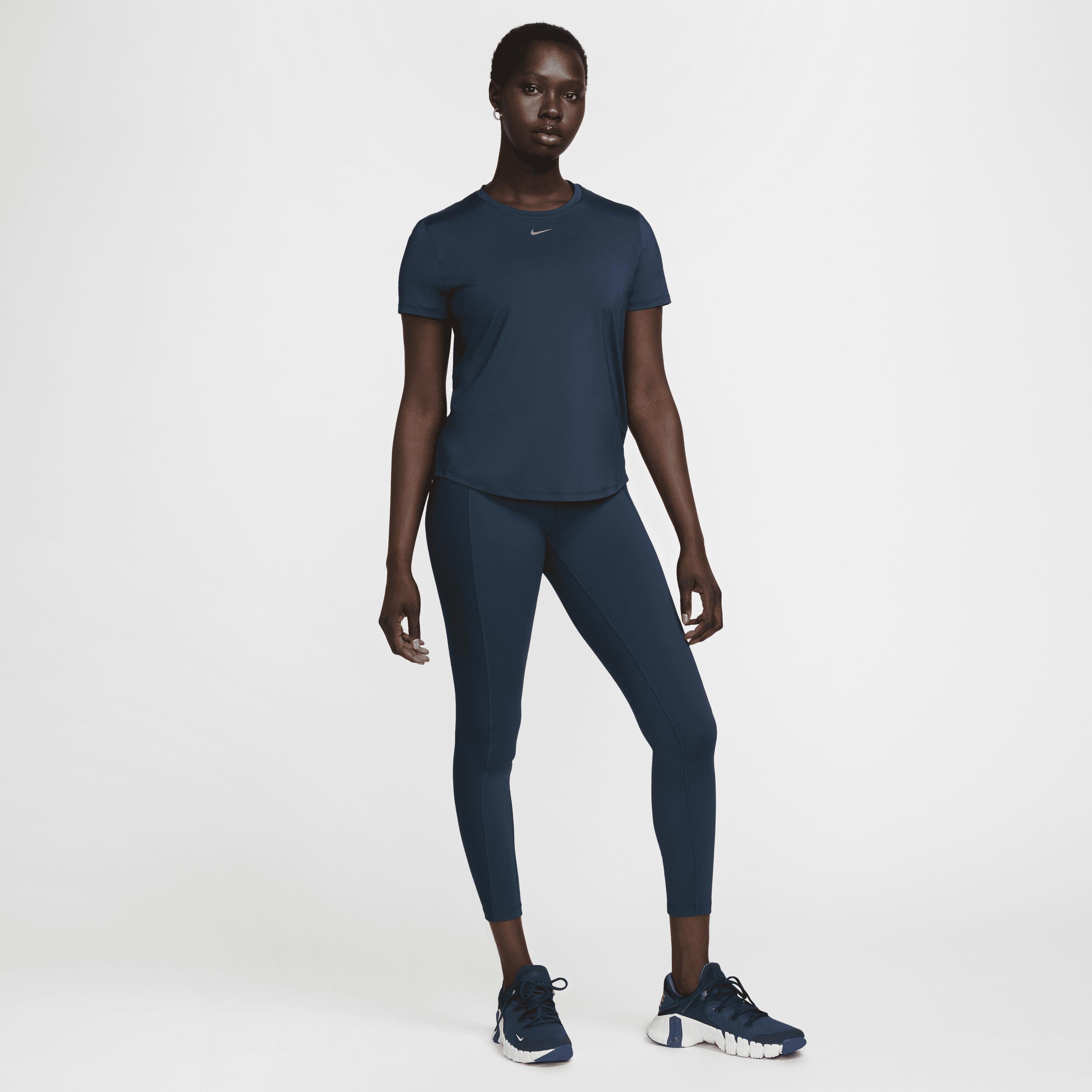 Nike Womens Nike One Classic DF SS Top - Womens Armory Navy/Black Product Image