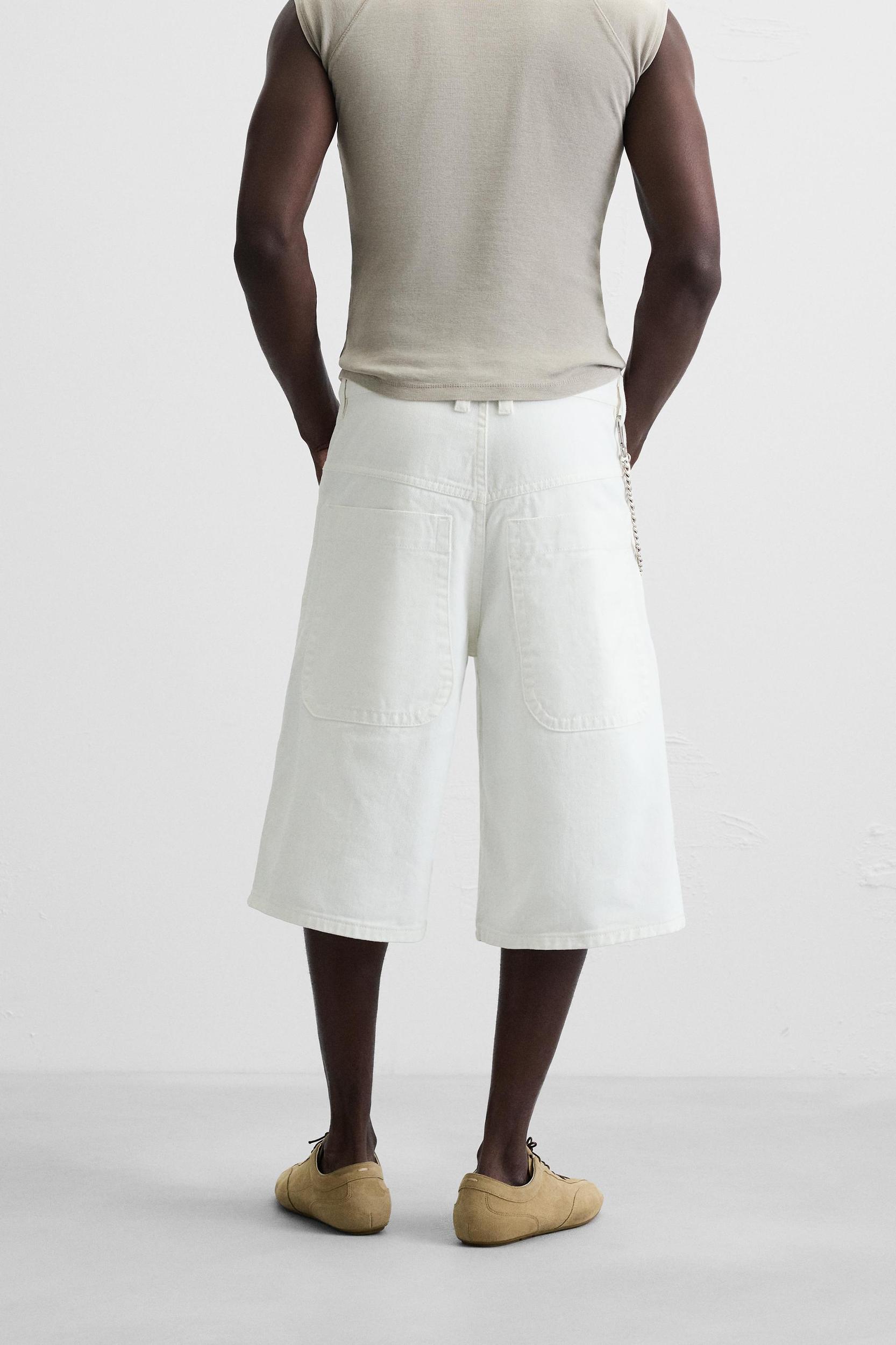 OVERSIZED FIT DENIM BERMUDA SHORTS Product Image