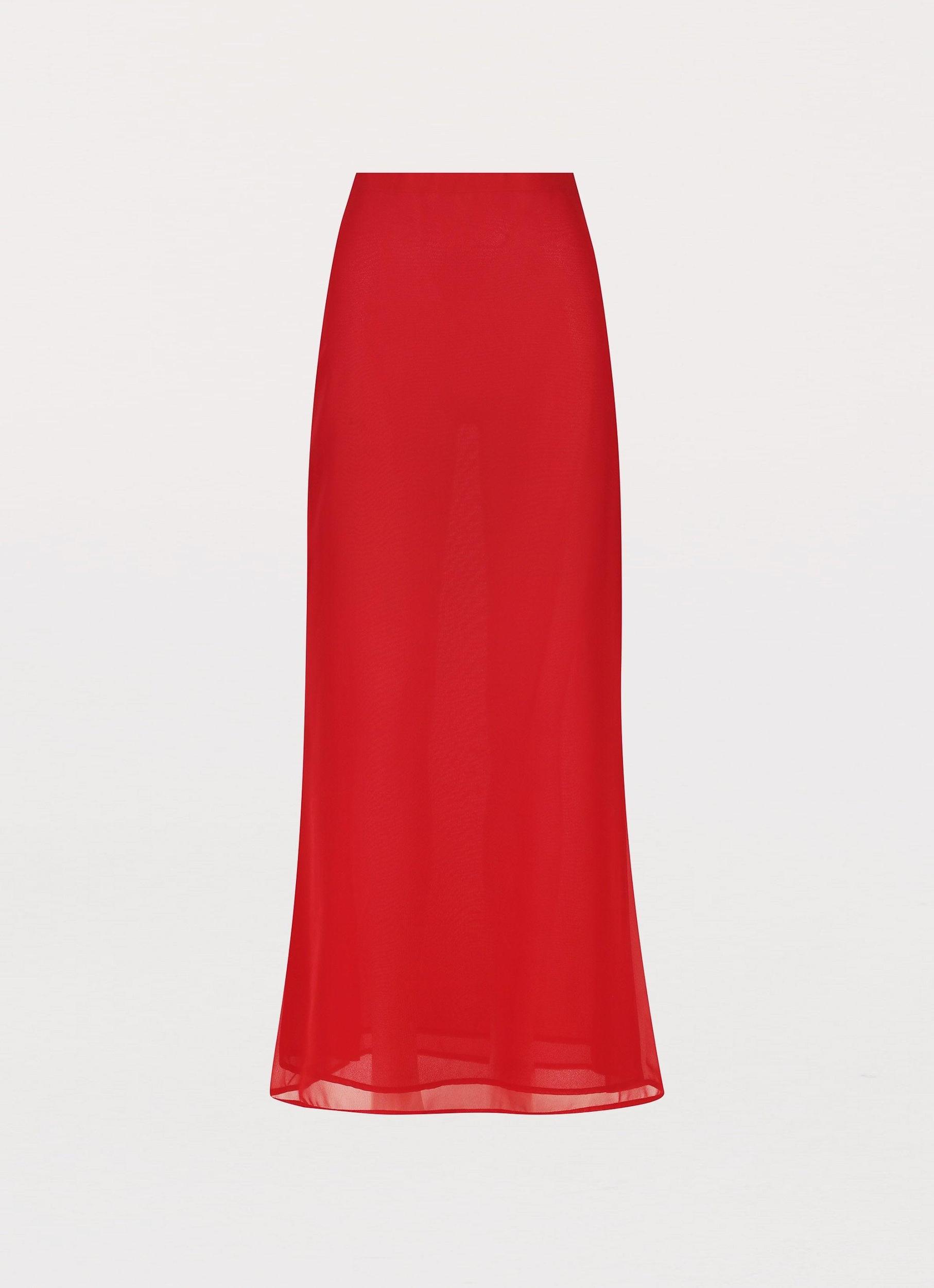 Nightfall Maxi Skirt - Rouge Red Product Image