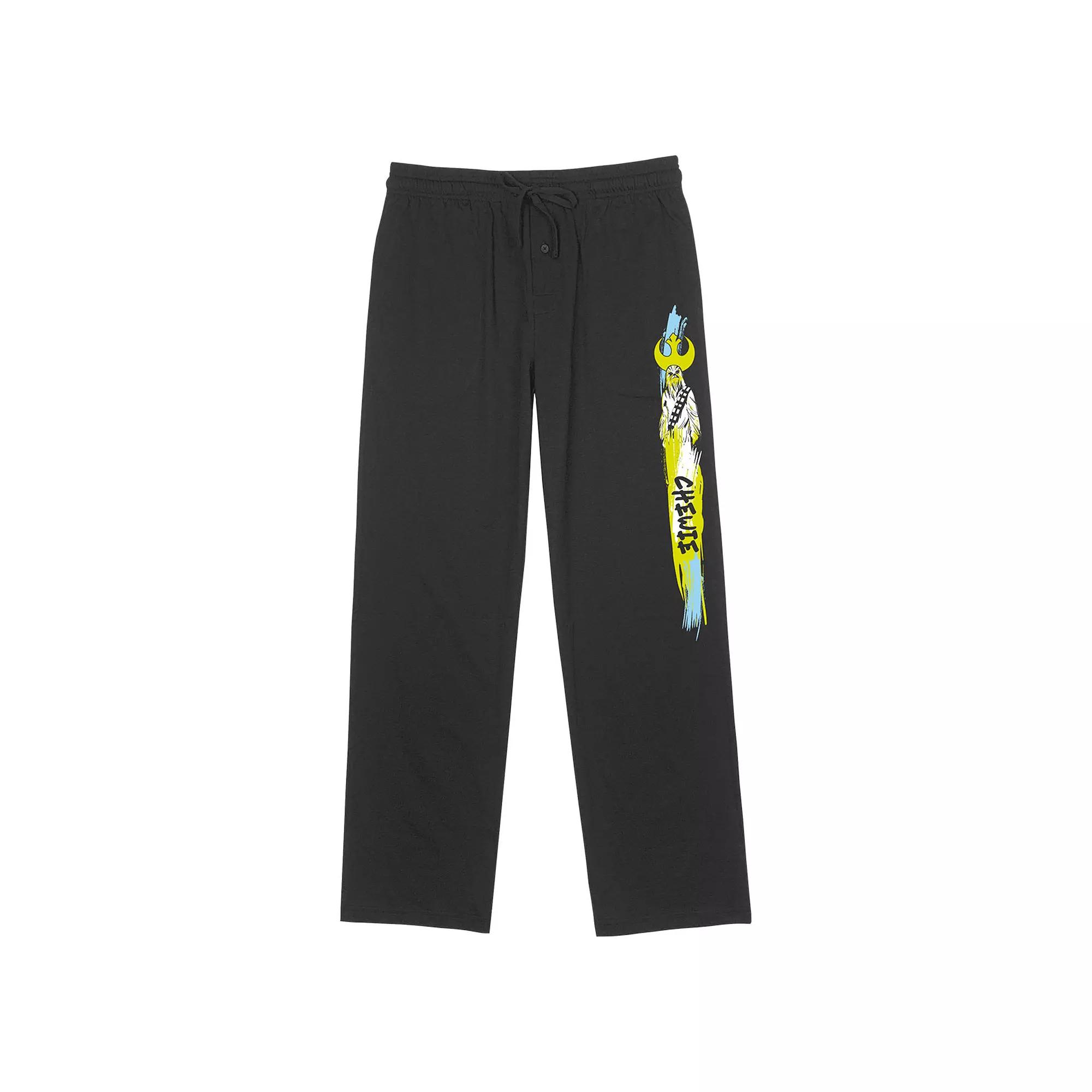 Men's Star Wars Chewie Hopeful Art Loungepants, Size: Small, Black Product Image