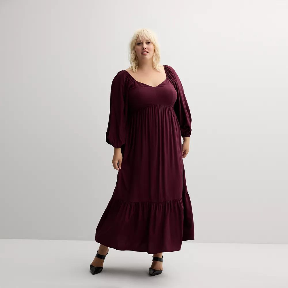 Plus Size Nine West Sweetheart Maxi Dress, Women's, Size: 1XL, Maddie Purple Product Image