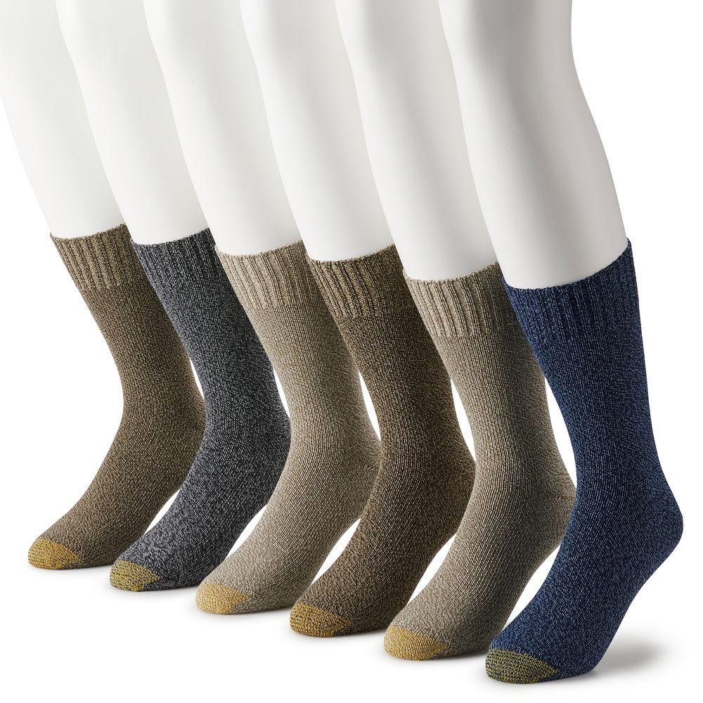 Men's GOLDTOE® 6-pack Hudson Crew Socks,  Product Image