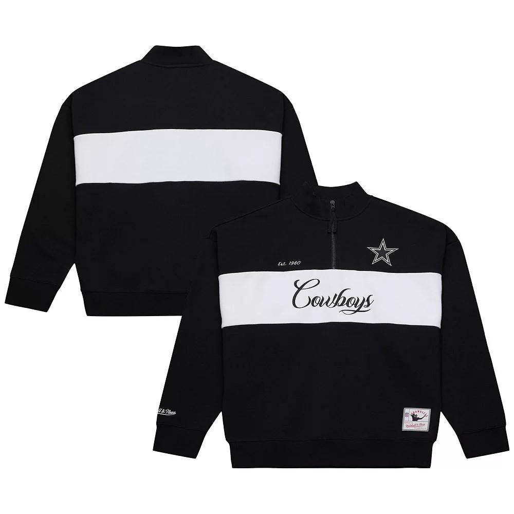 Women's Mitchell & Ness Black Dallas Cowboys Quarter-Zip Jacket,  Product Image