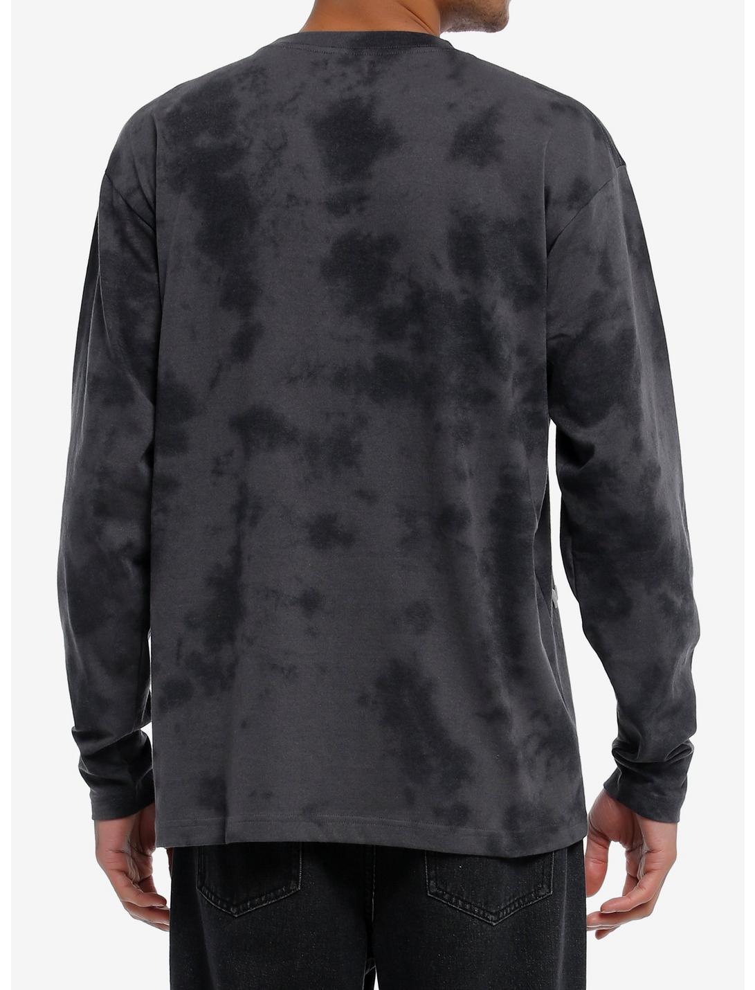 Distressed Moth Dark Wash Long-Sleeve T-Shirt Product Image