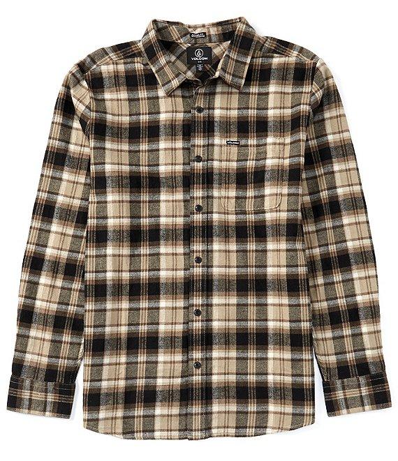 Volcom Long Sleeve Caden Yarn Dyed Plaid Flannel Shirt Product Image