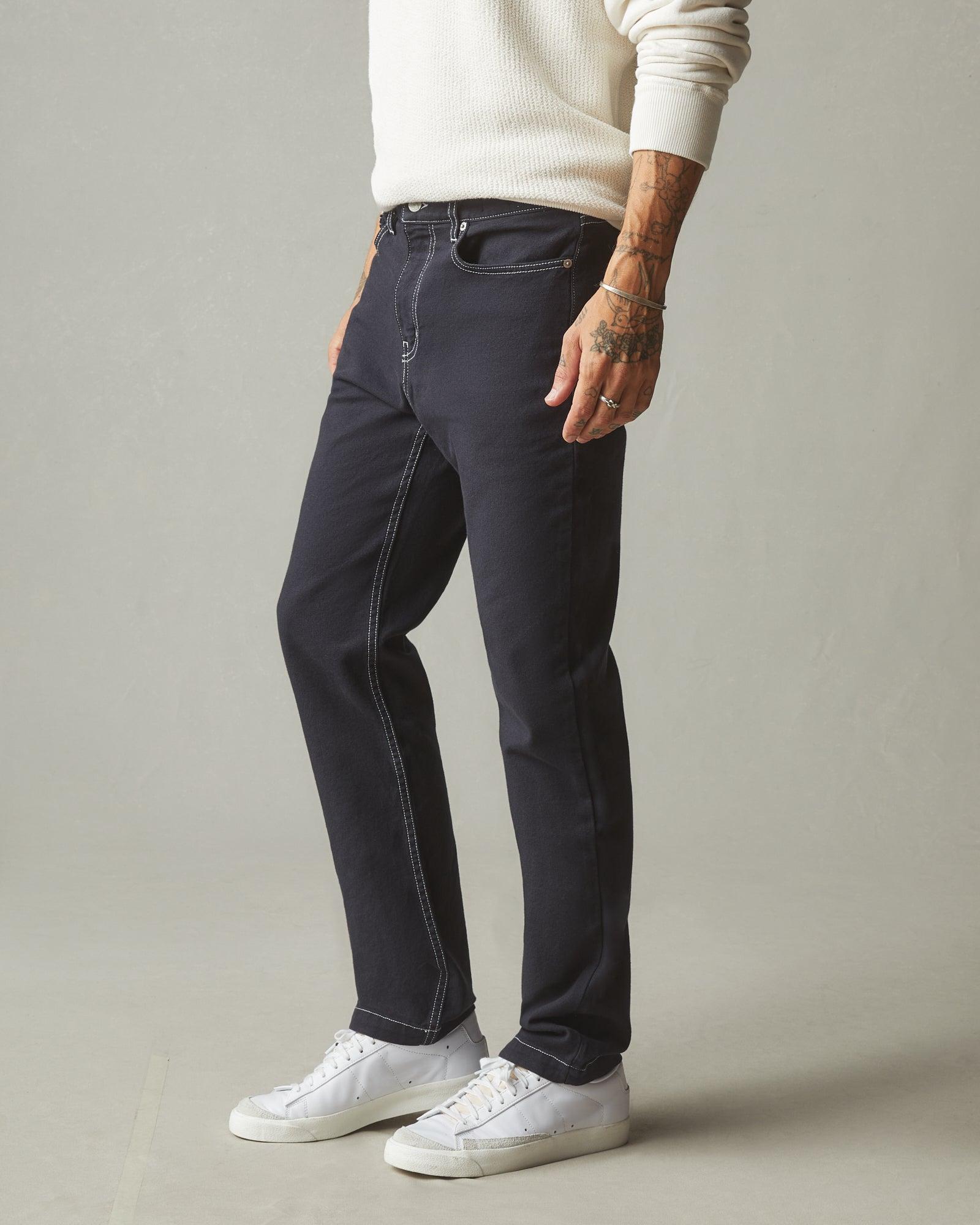 Men's Roughneck Pant Straight Contrast Stitch - Dark Navy Male Product Image