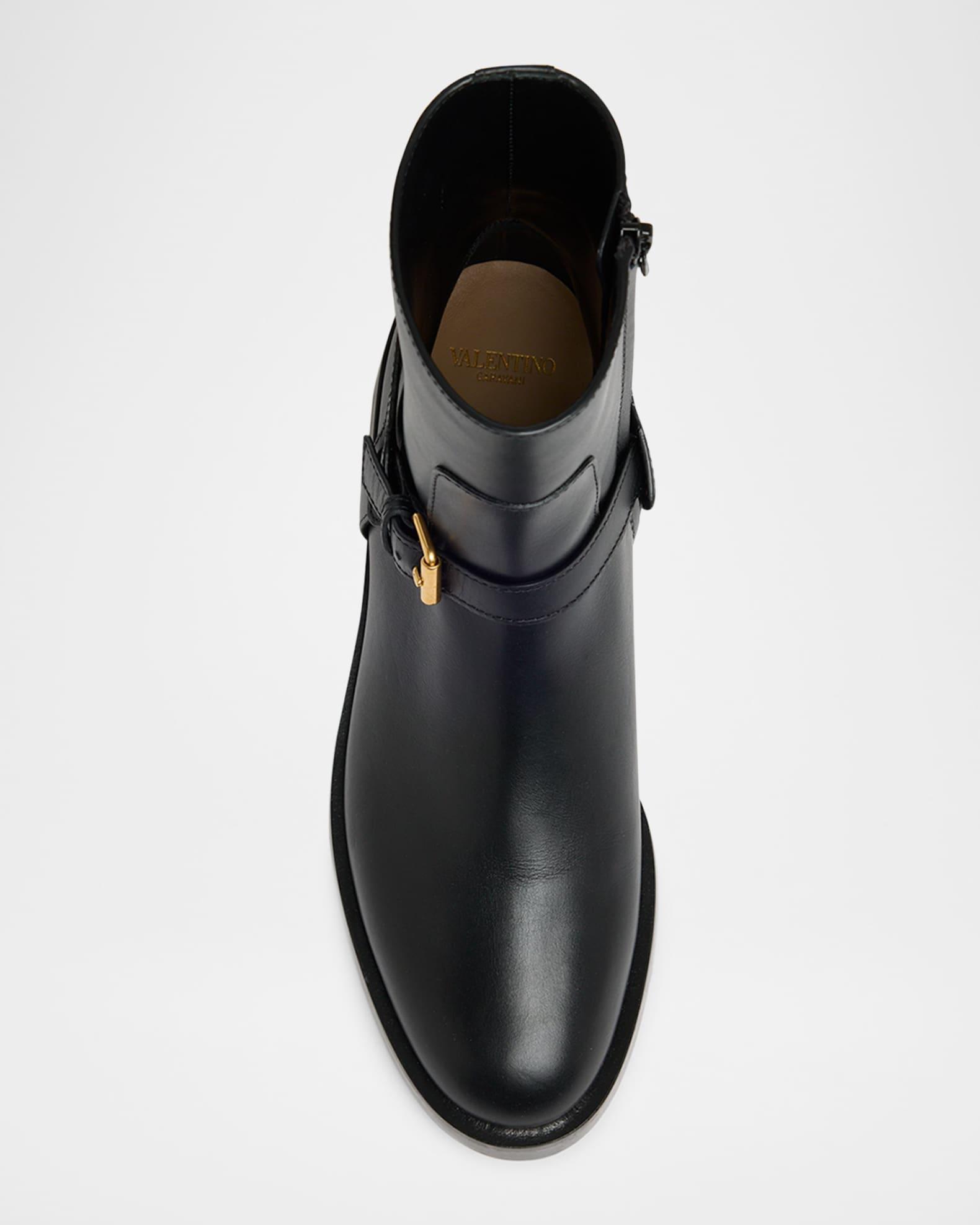 VLogo Signature Leather Booties Product Image