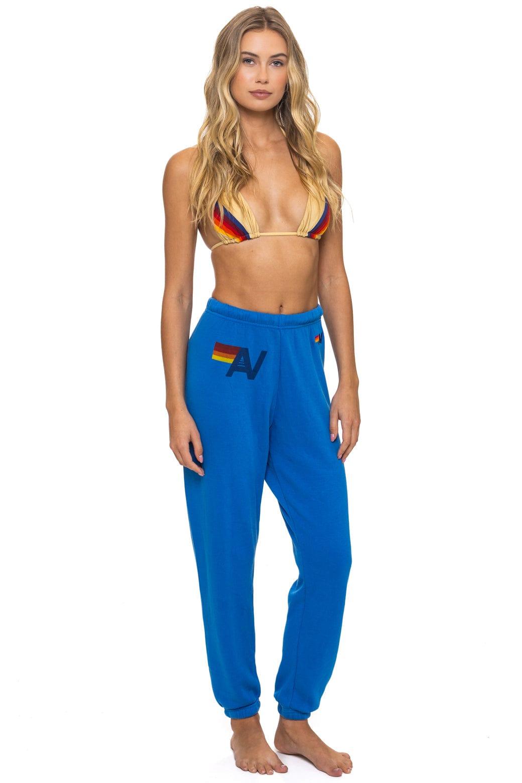 5 STRIPE SWEATPANTS - ADVENTURE BLUE // RAINBOW WHITE Female Product Image