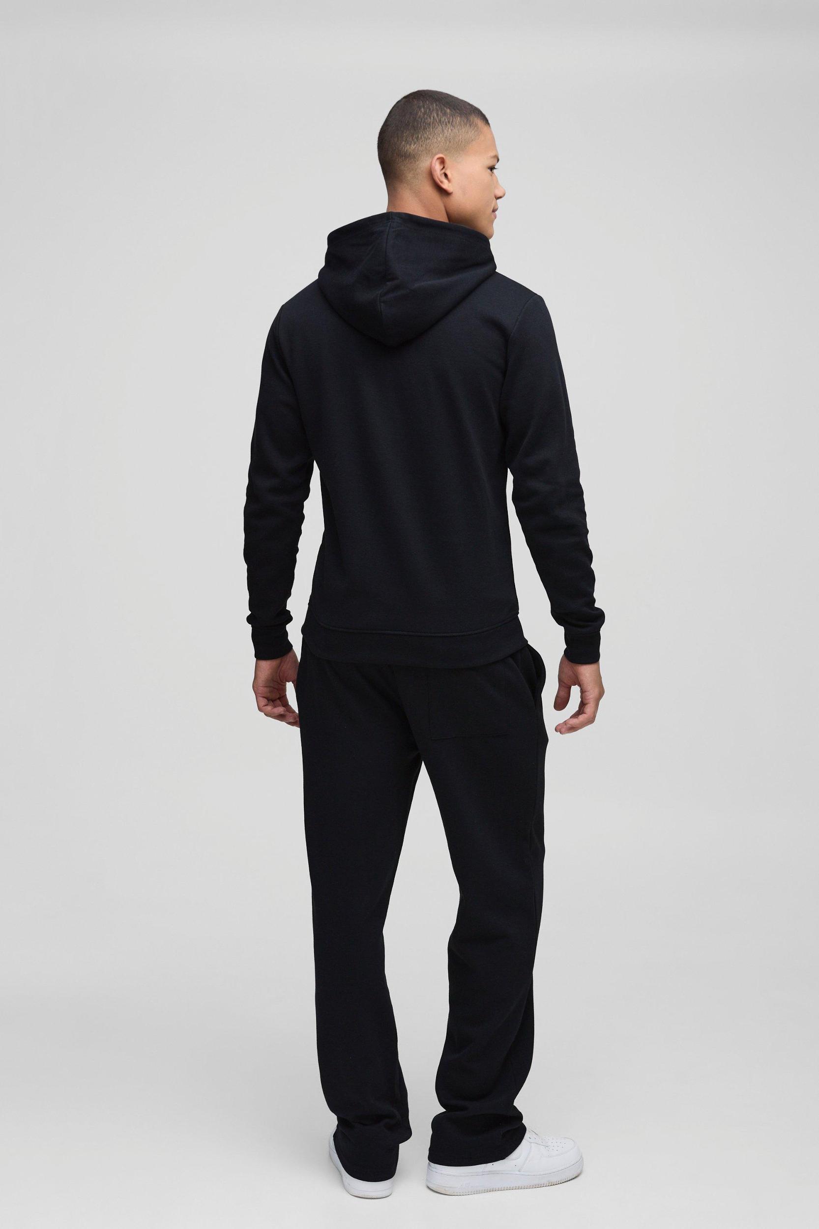 Relaxed Fit Pintuck Split Hem Interlock Sweatpants | boohooMAN USA Product Image