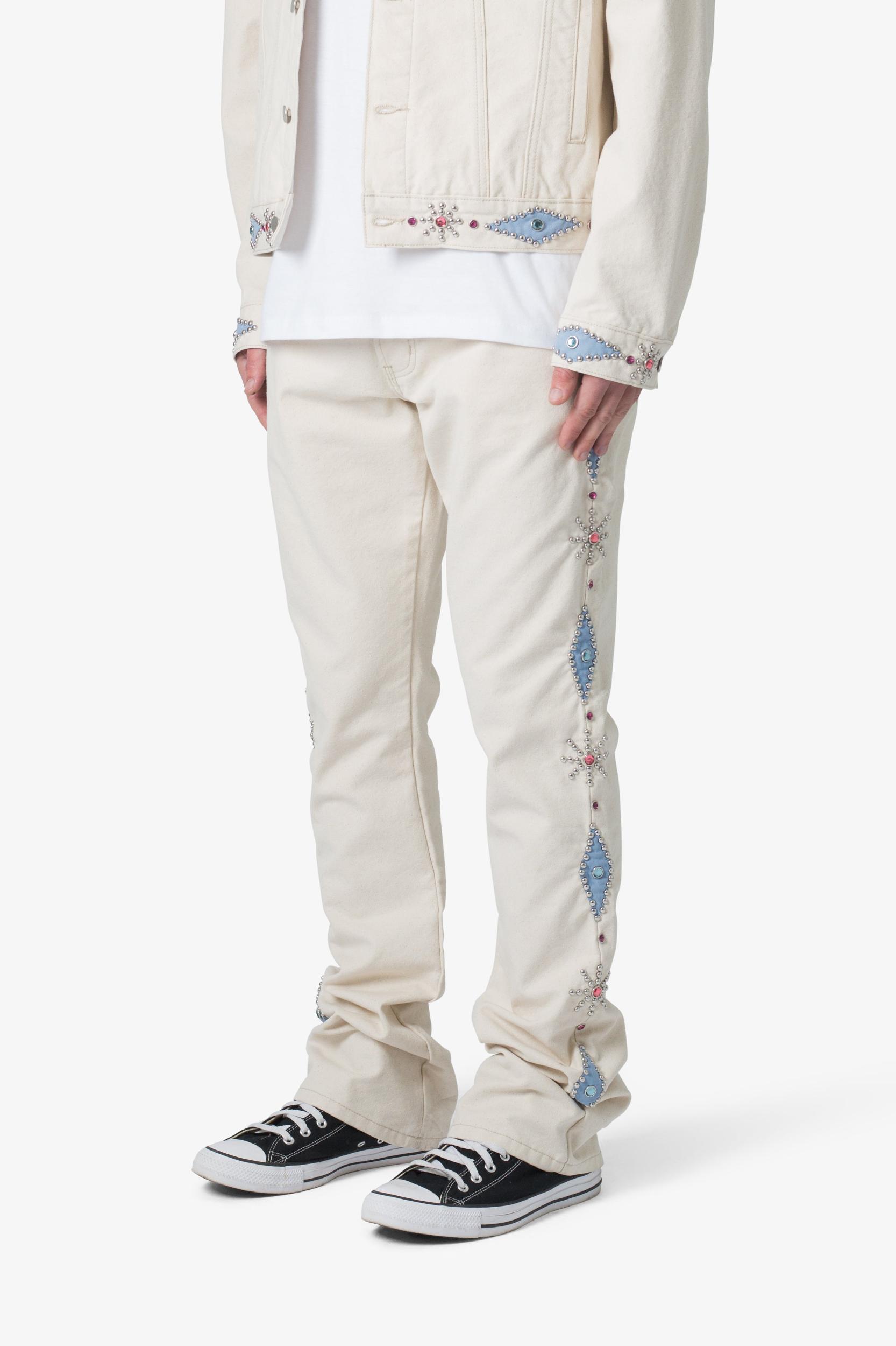 B379 Studded Flare Denim - Multi Product Image