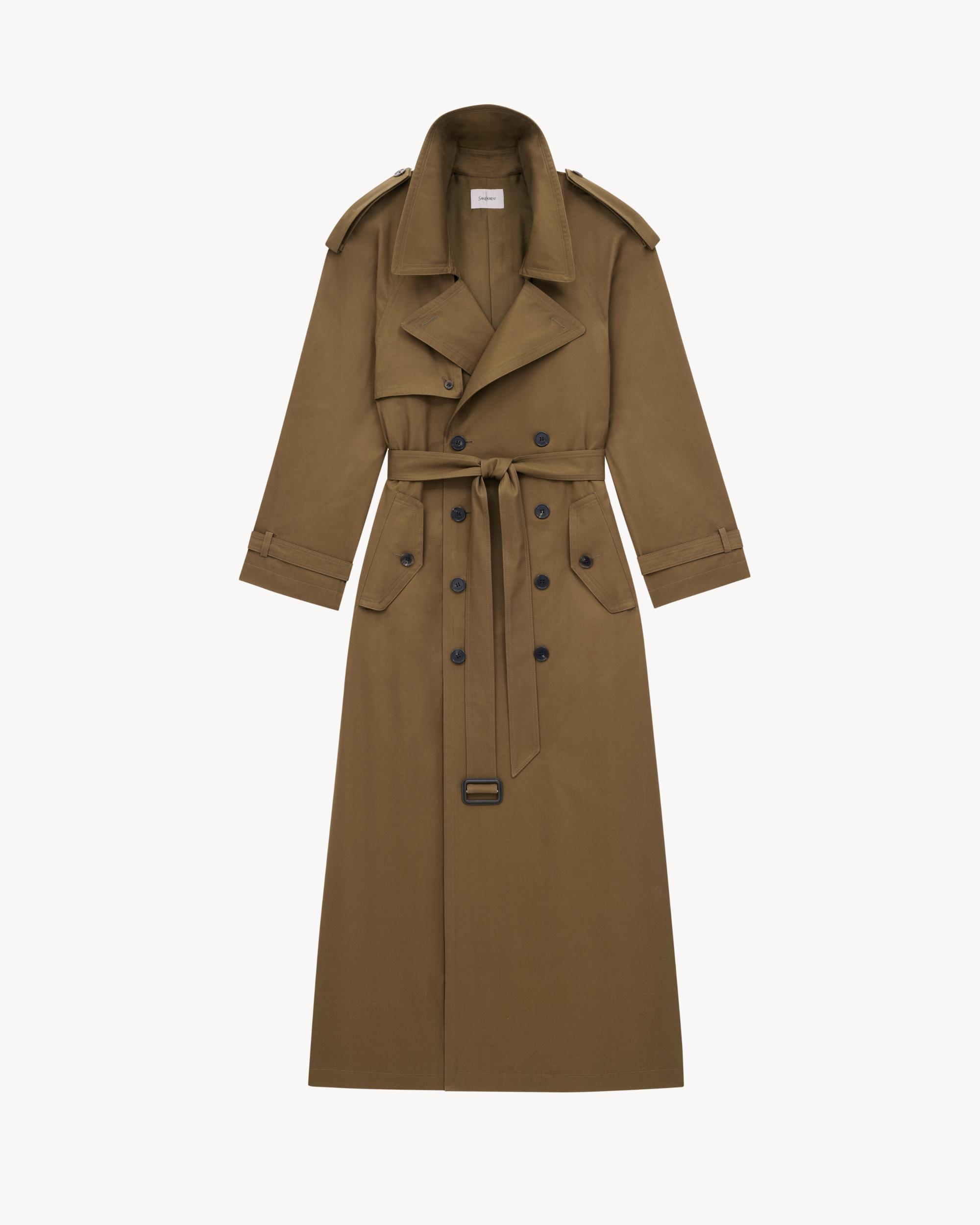 trench coat in cotton twill Product Image