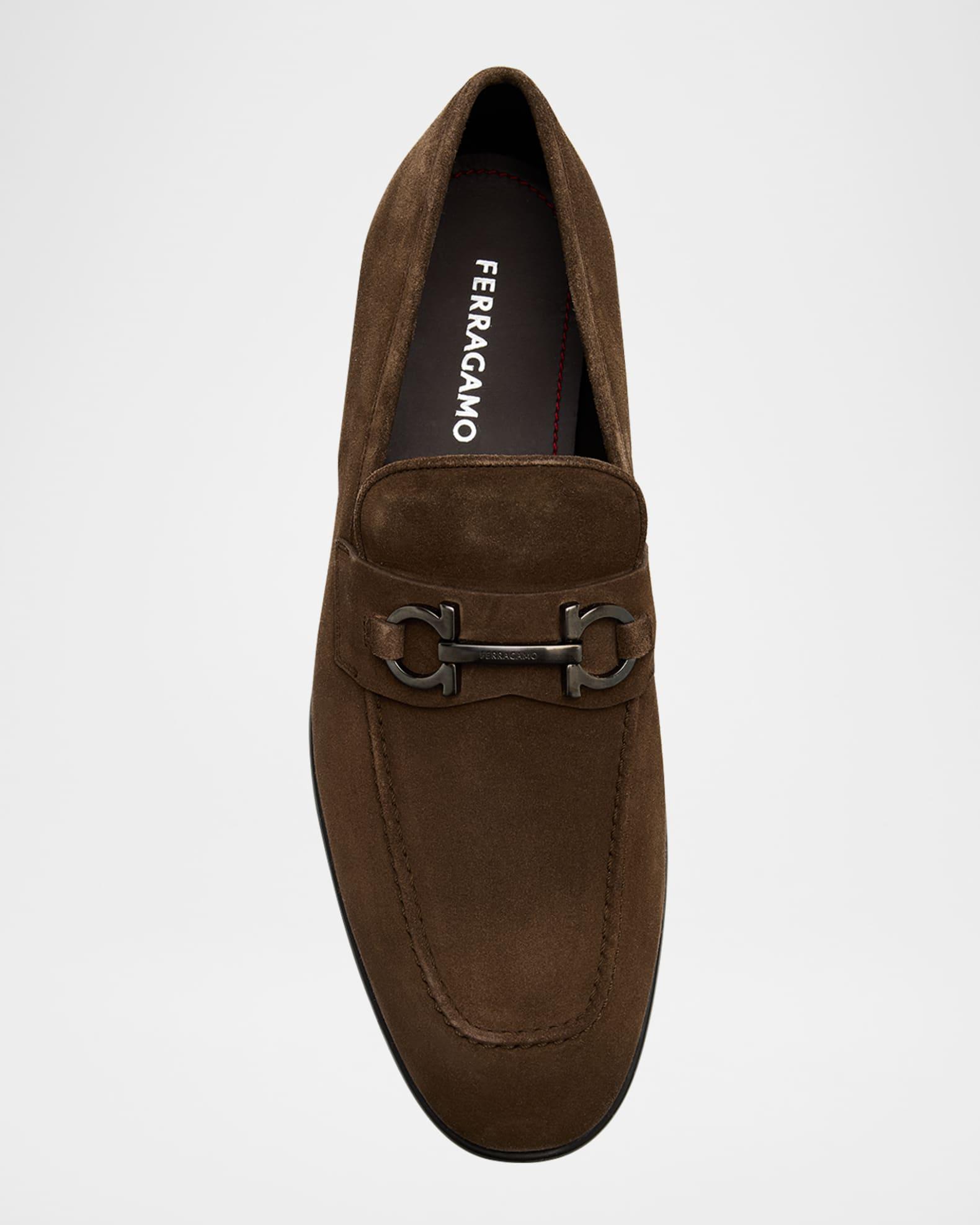 Men's Foster Suede Gancini-Bit Loafers Product Image