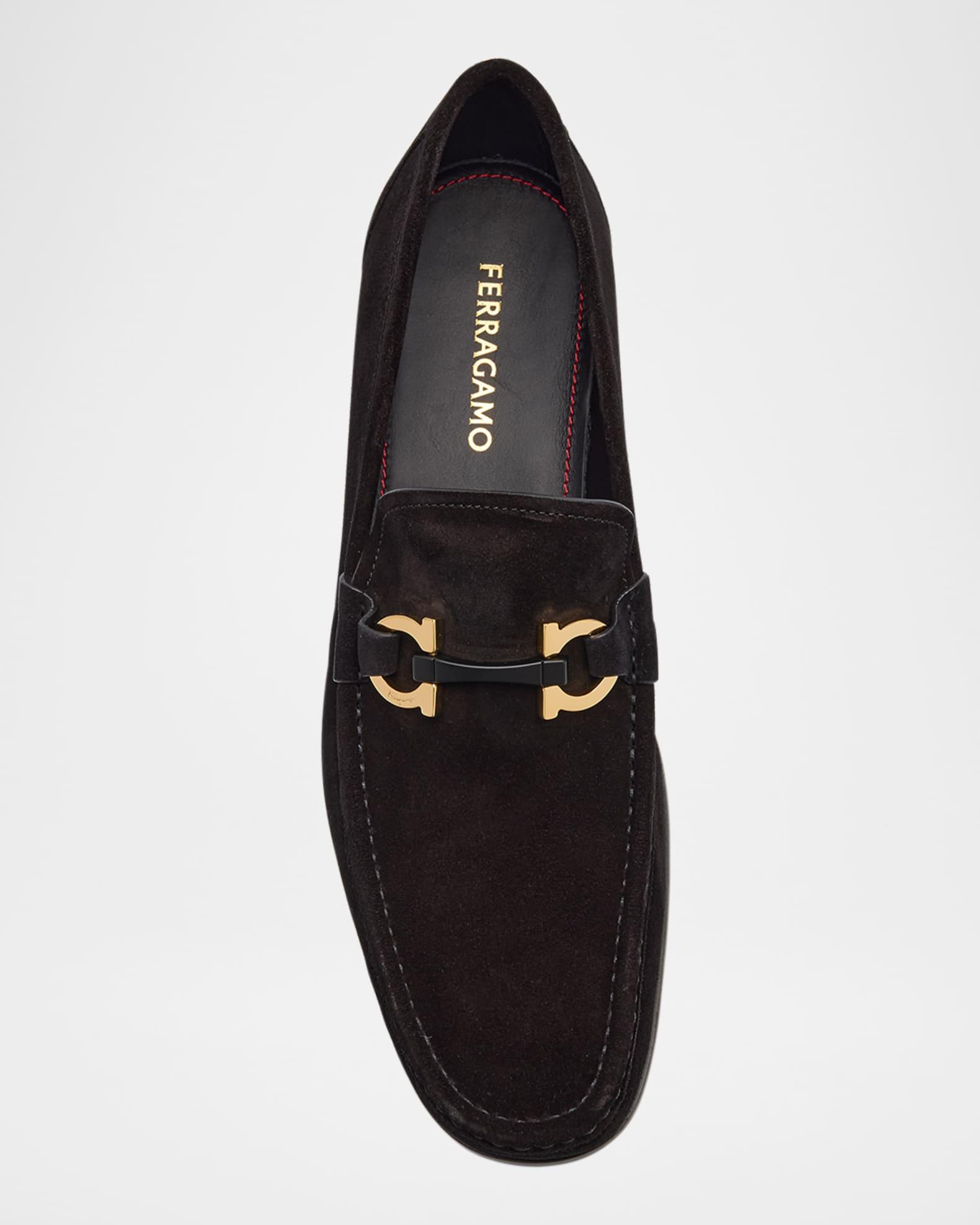 Men's Grandioso 2 Suede Gancini Bit Loafers Product Image