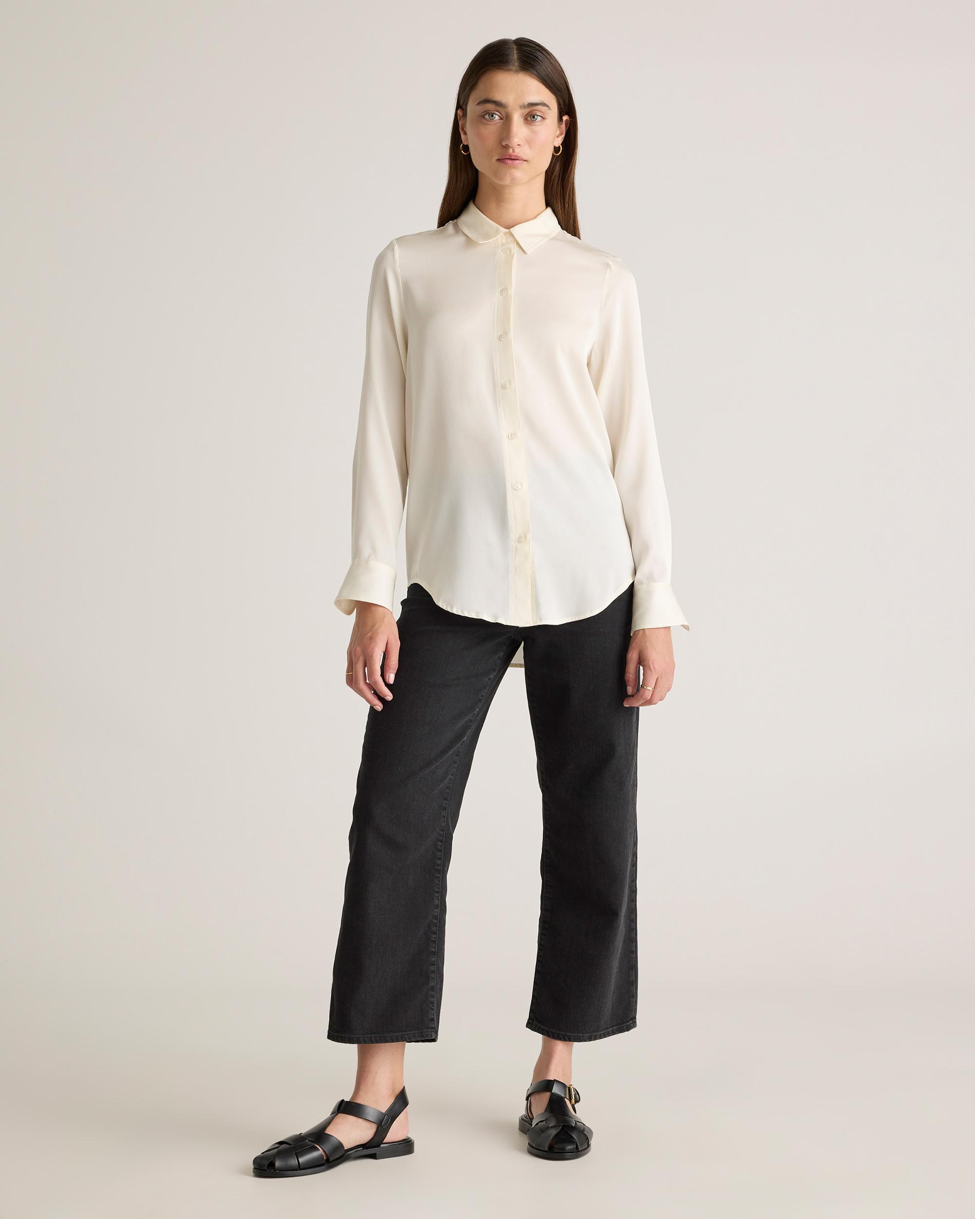 Quince | Women's 100% Washable Silk Stretch Blouse Product Image