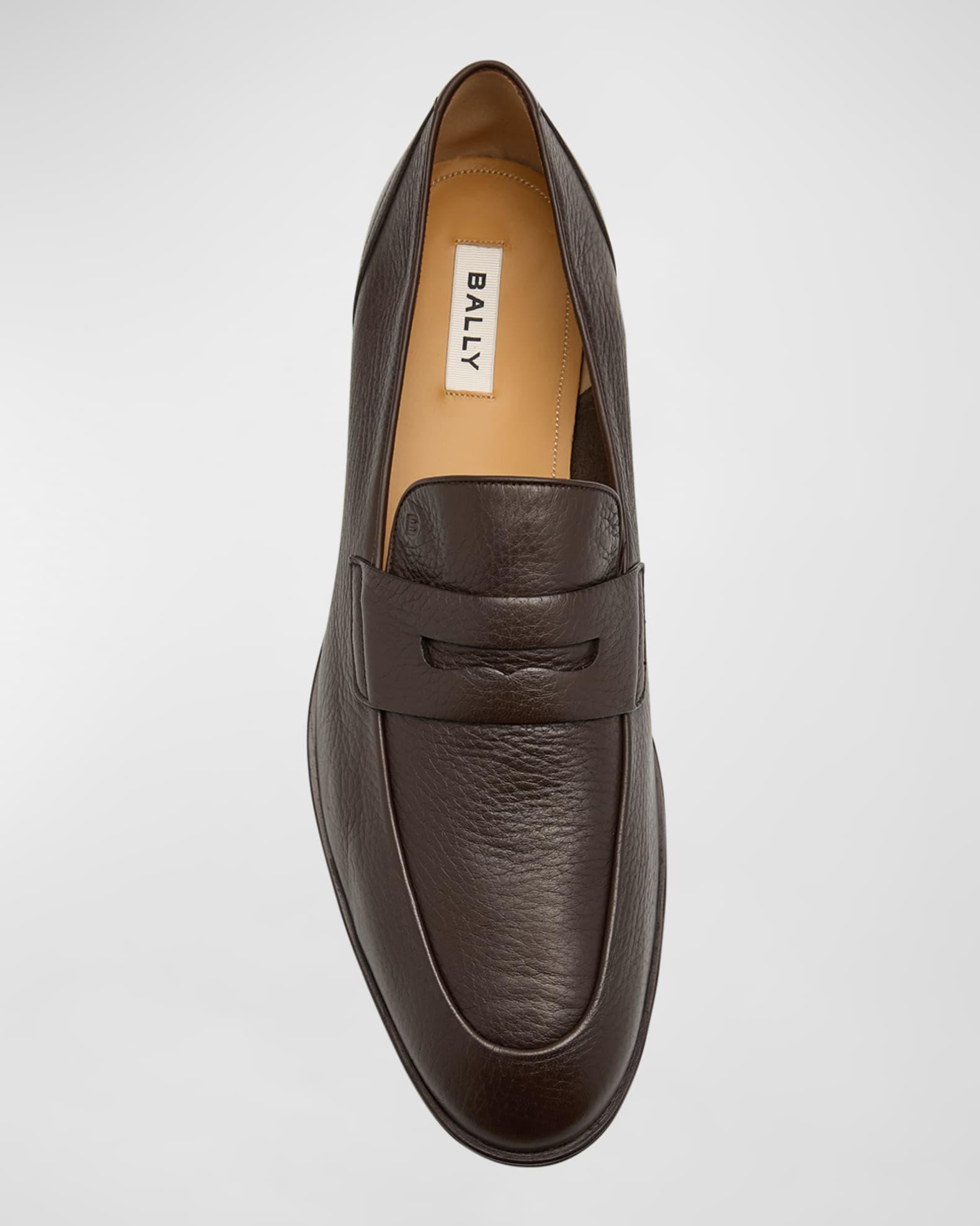 Men's Windsor Grained Leather Penny Loafers Product Image