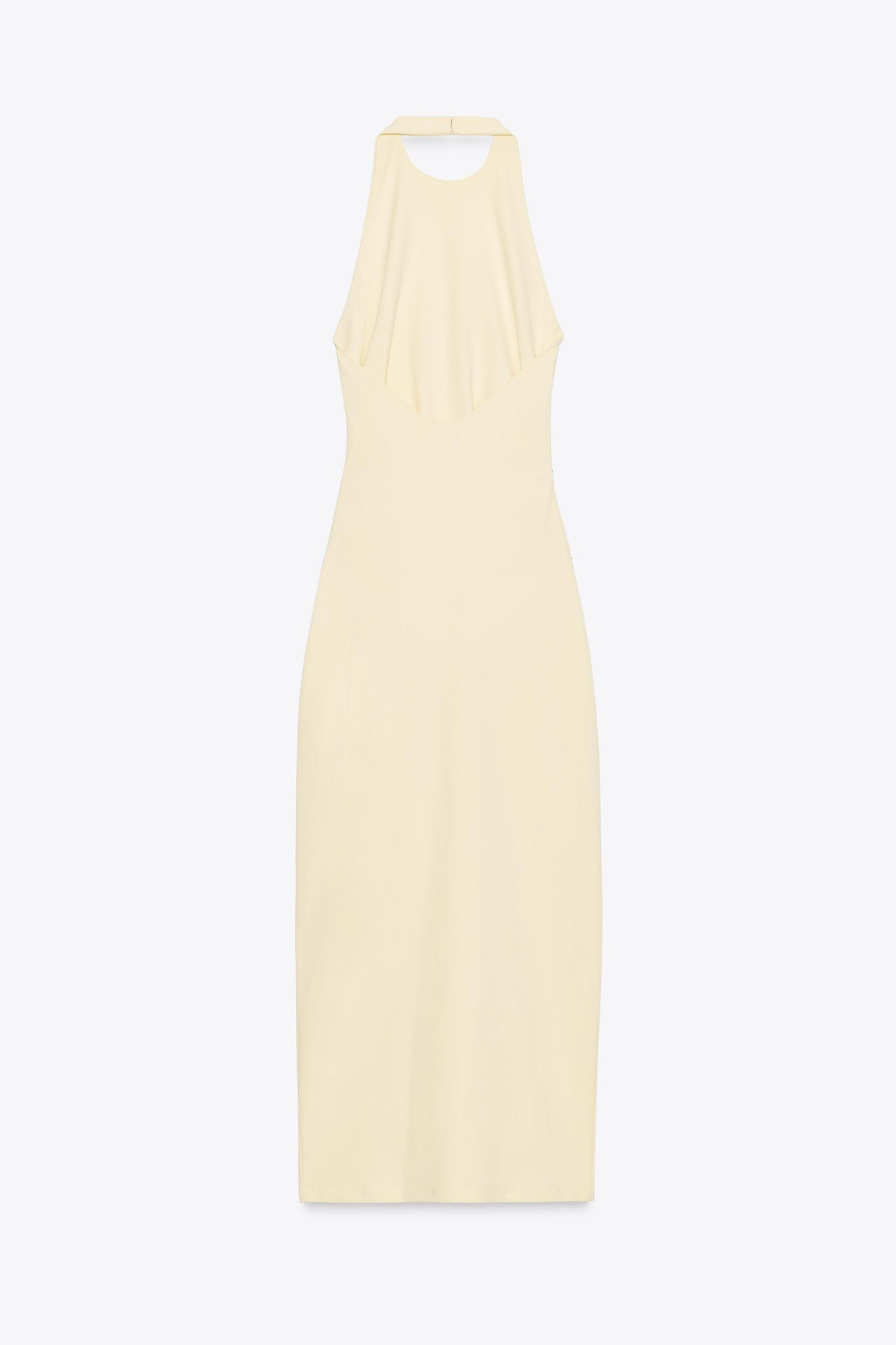 DRAPED HALTER DRESS Product Image