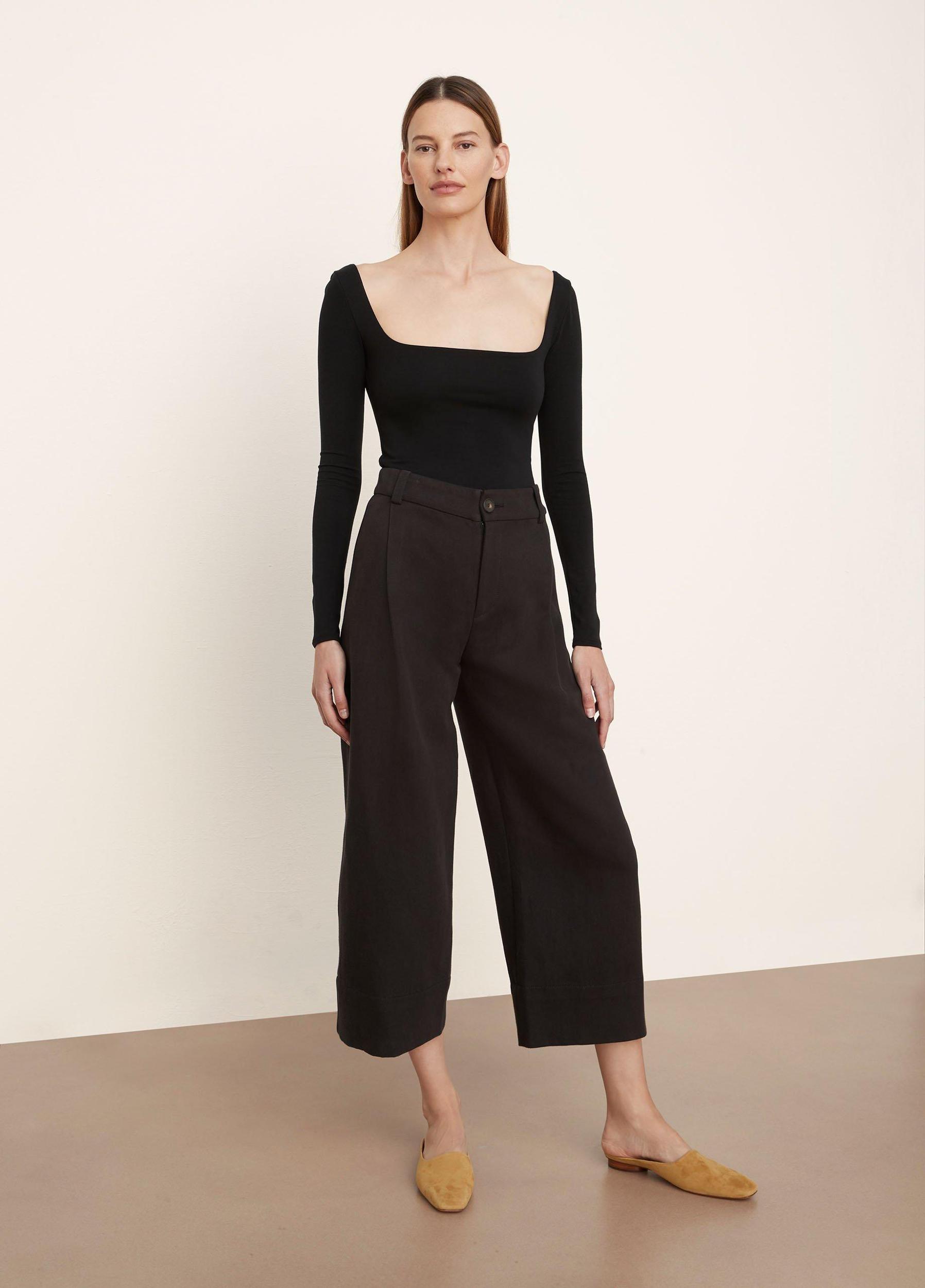 Pima Cotton Long Sleeve Square-Neck Product Image