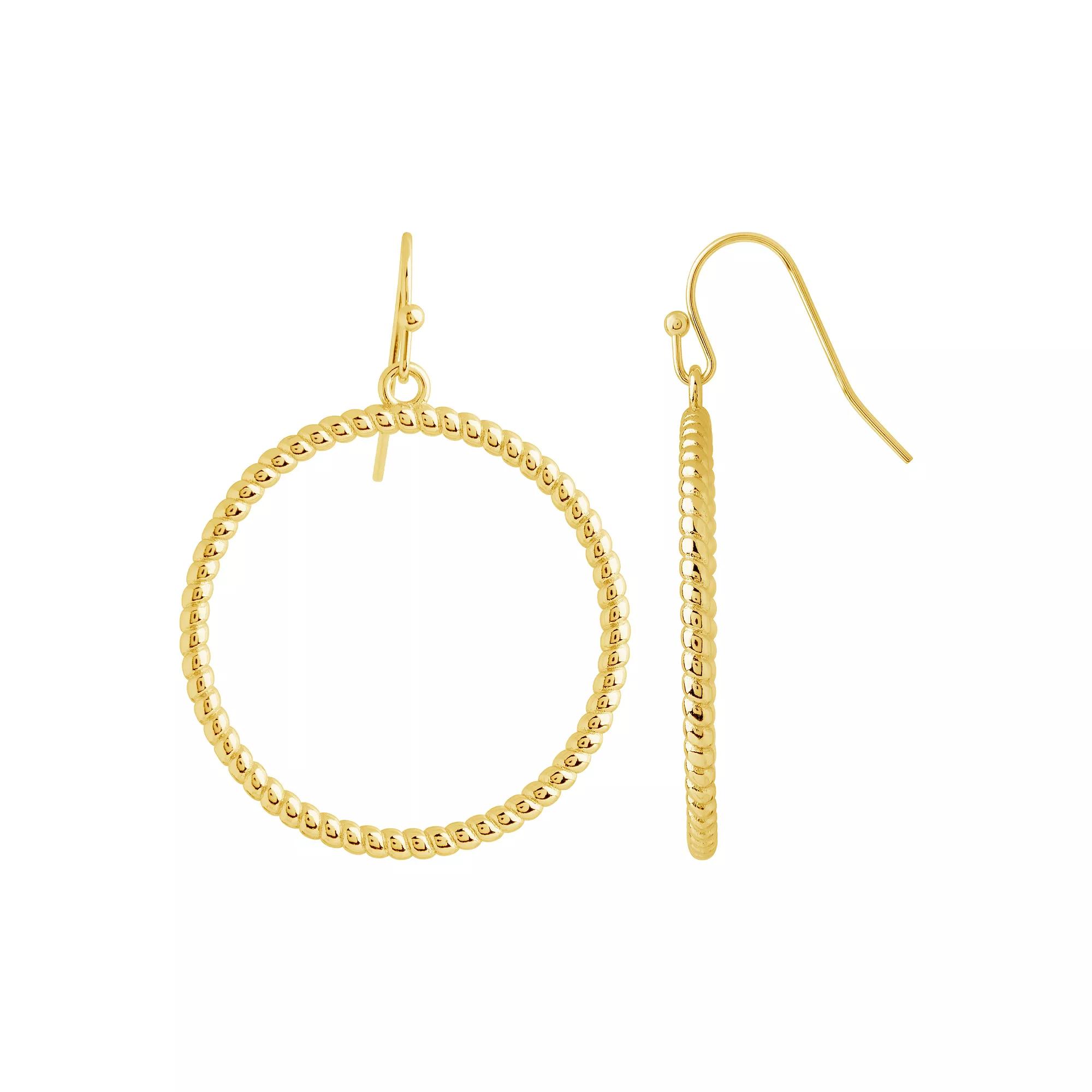 MC Collective Terina Open Circle Drop Earrings, Women's, Gold Tone Product Image