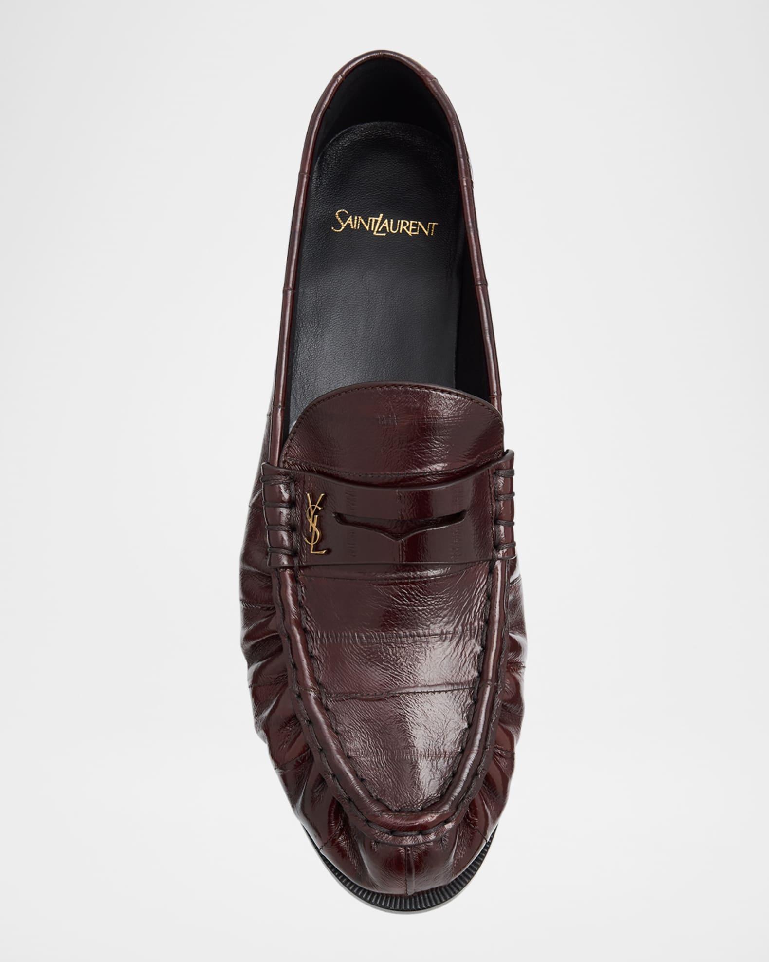 Men's Eel Leather Cassandre Penny Loafers Product Image