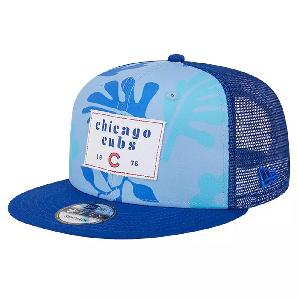 Men's New Era Royal Chicago Cubs Bikini Bottom Trucker 9FIFTY Snapback Hat, Blue Product Image