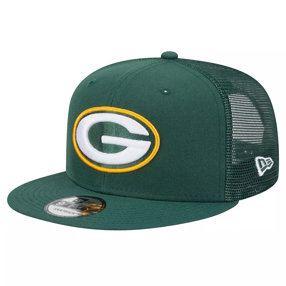 Men's New Era Green Green Bay Packers Main Trucker 9FIFTY Snapback Hat Product Image