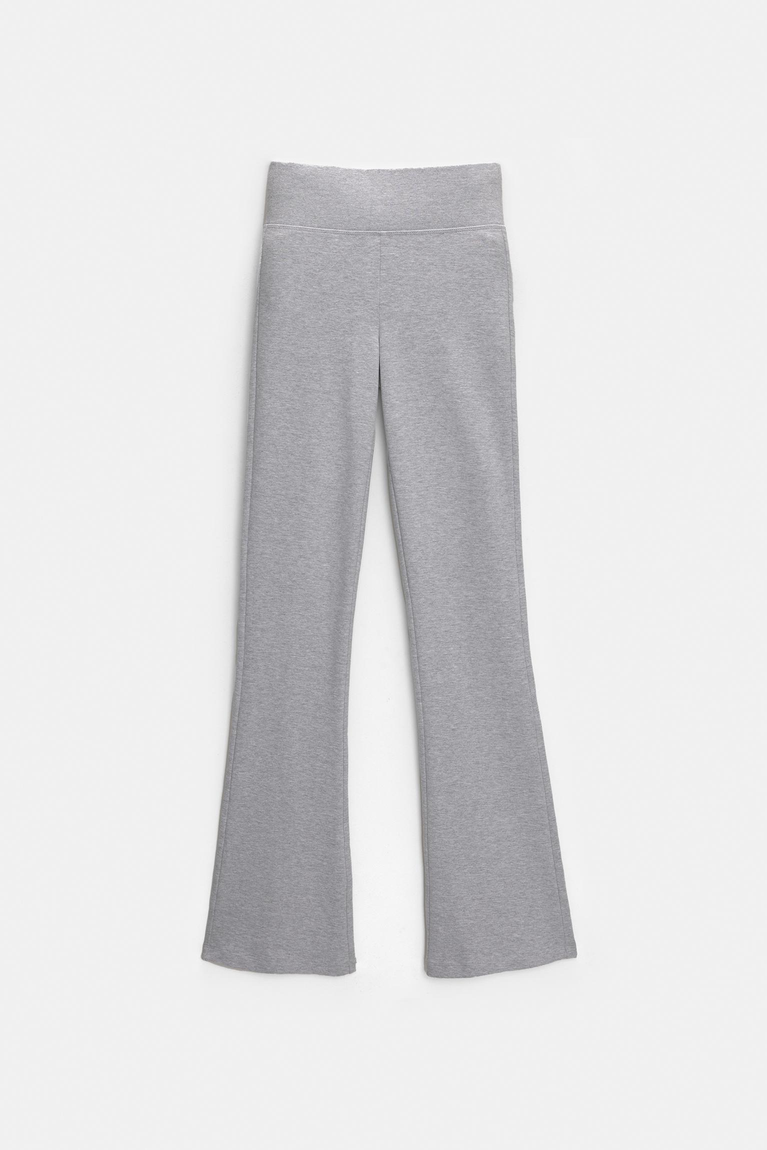 Flared pants with wide waistband Product Image