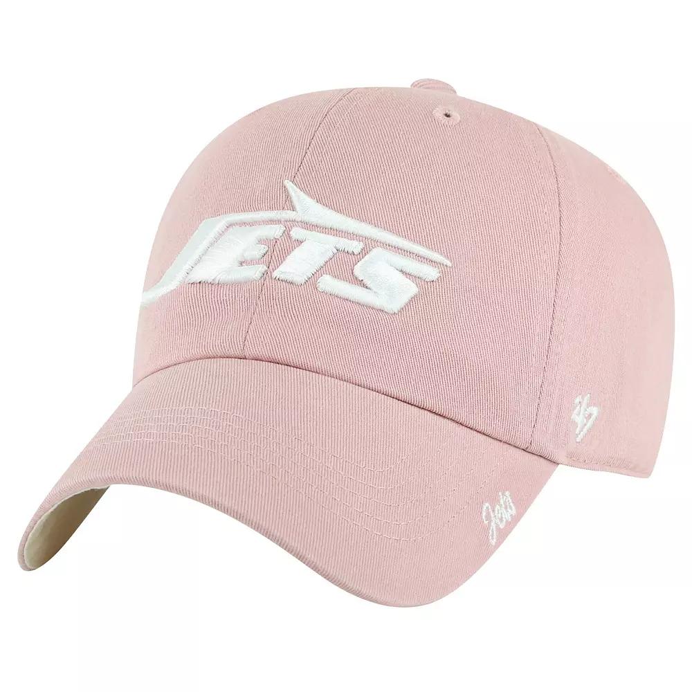 Women's '47  Pink New York Jets Ballpark Cheer Dusty Rose Clean Up Adjustable Hat Product Image