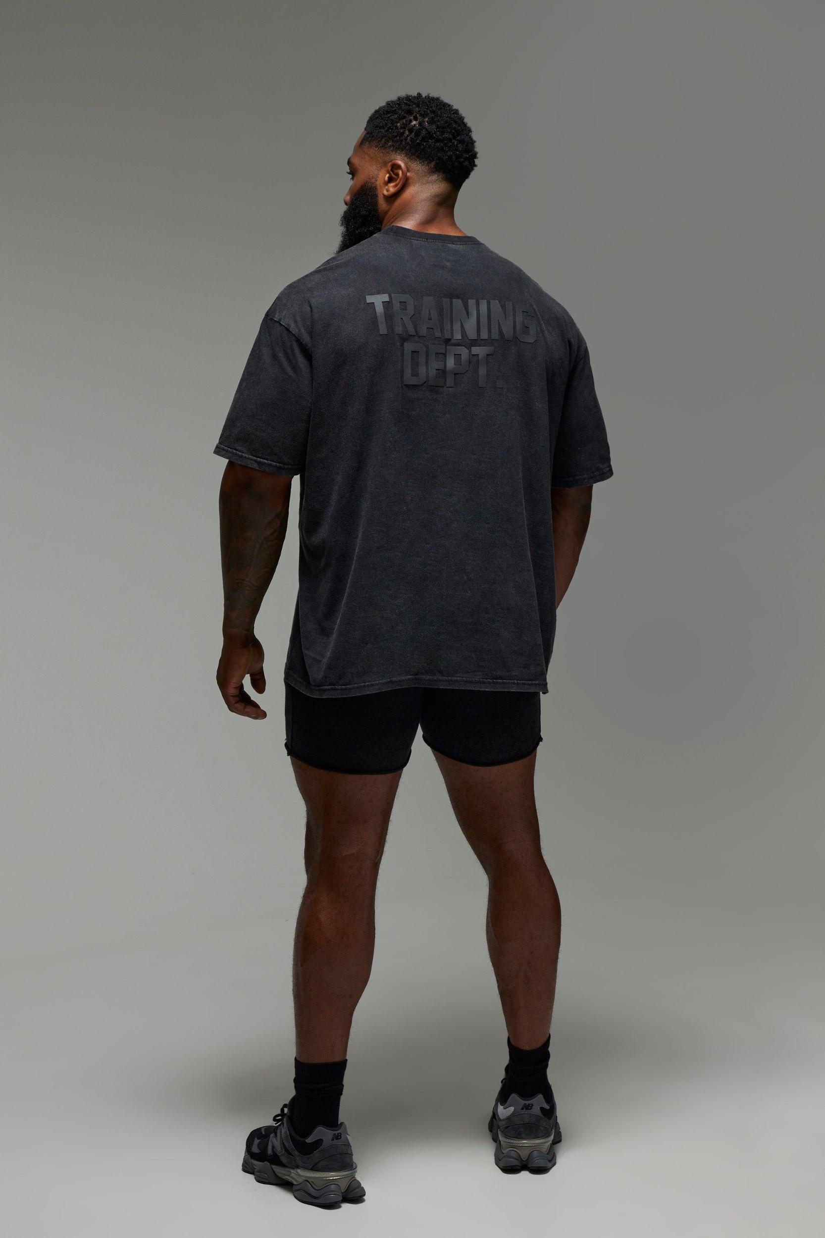 Man Active Training Dept. Oversized Washed T-shirt | boohooMAN USA Product Image