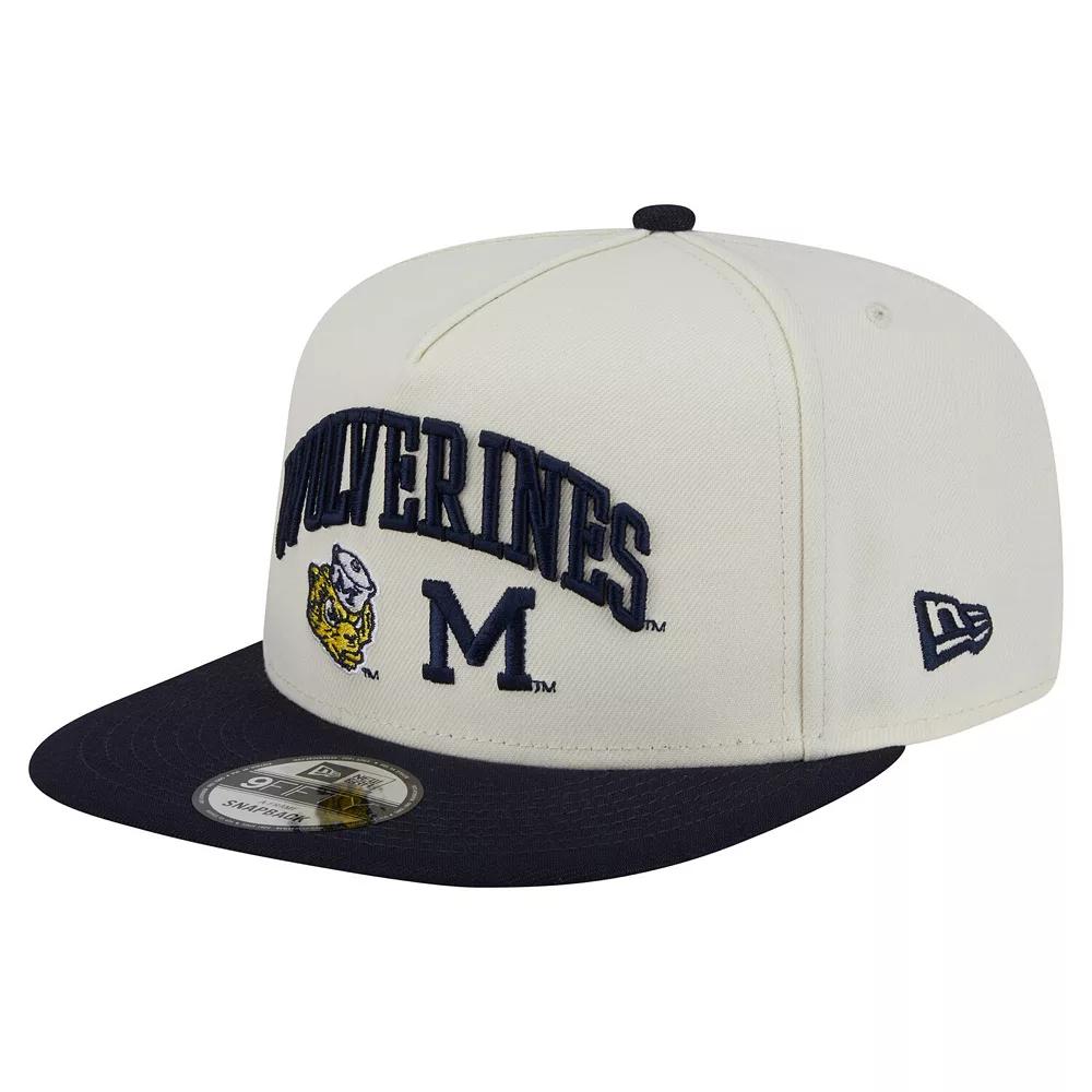 Men's New Era White Michigan Wolverines Collegiate 9FIFTY A-Frame Snapback Hat Product Image